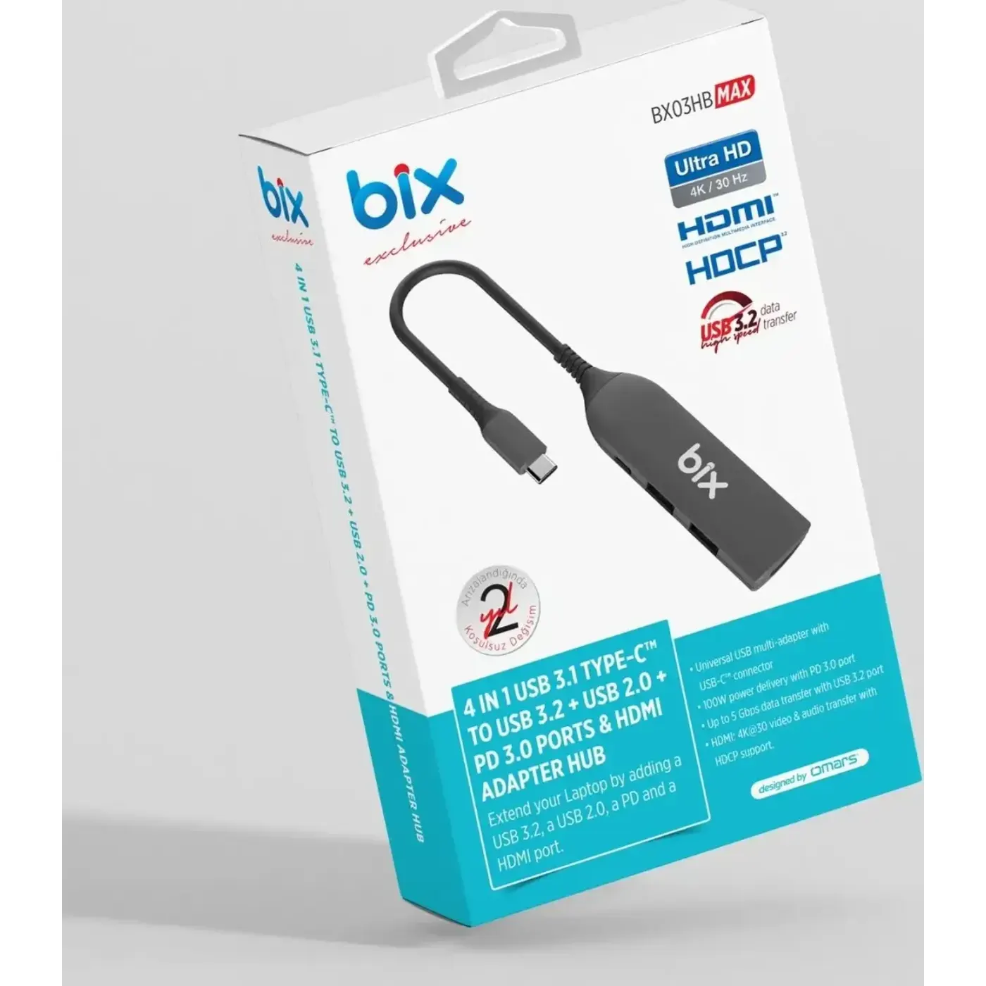 BX03HB MAX Type-C to 4K HDMI Ethernet USB PD — görsel 4