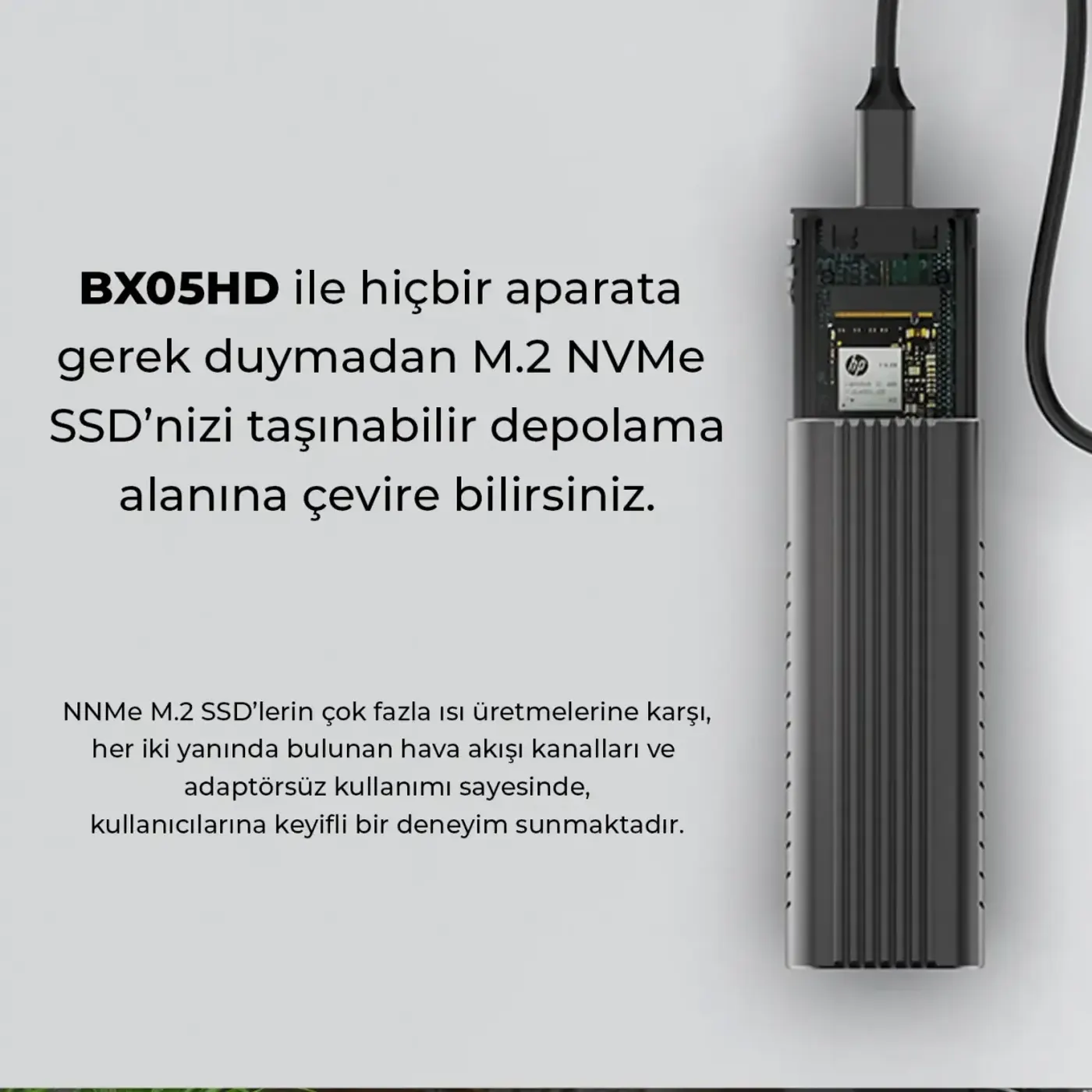 BX05HD USB 3.1 Gen2 10Gbps Yüksek Hızlı Disk Kutusu — görsel 6