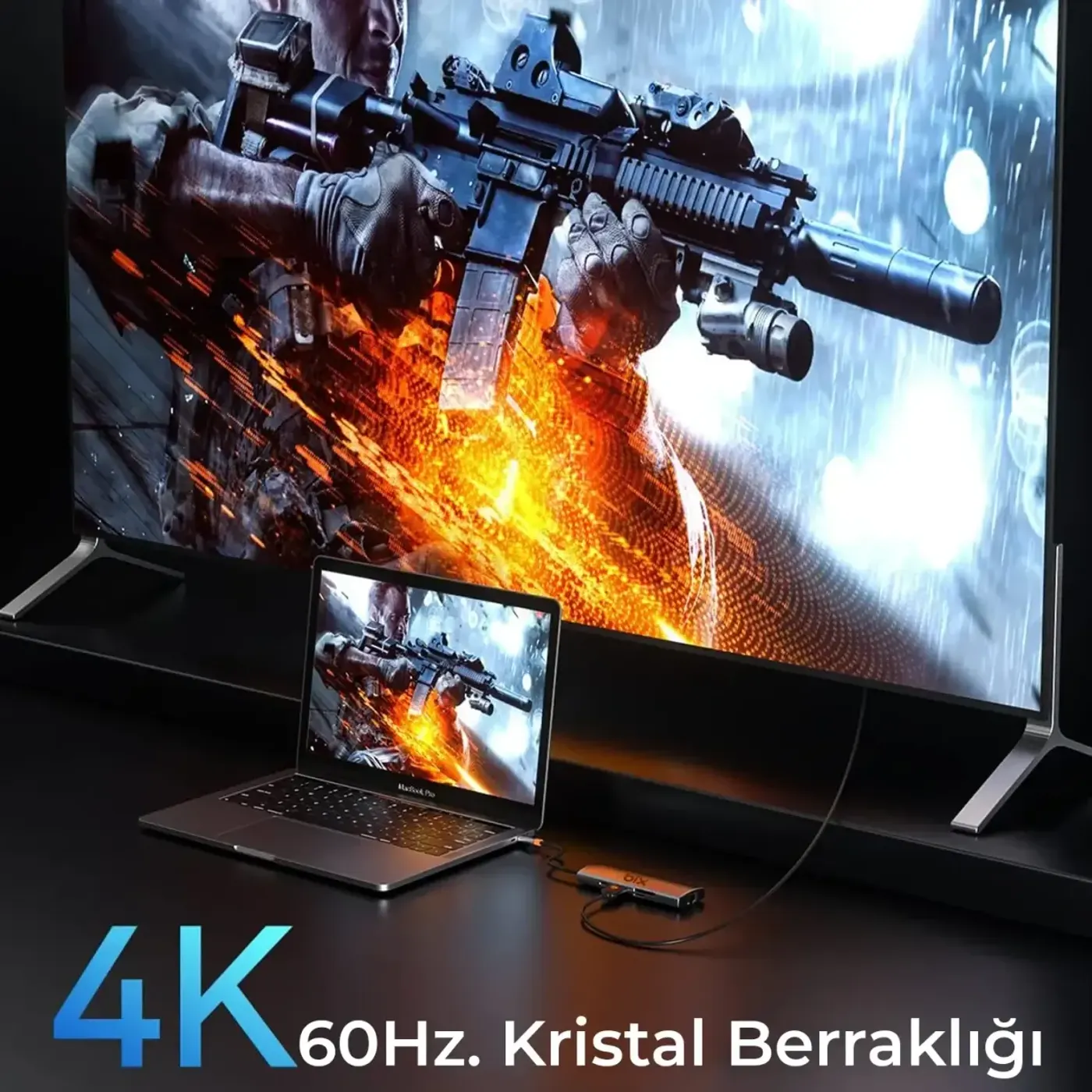 BX10HB-PRO Type-C Kart Okuyucu 4K/60Hz HDMI 1000Mbps — görsel 2