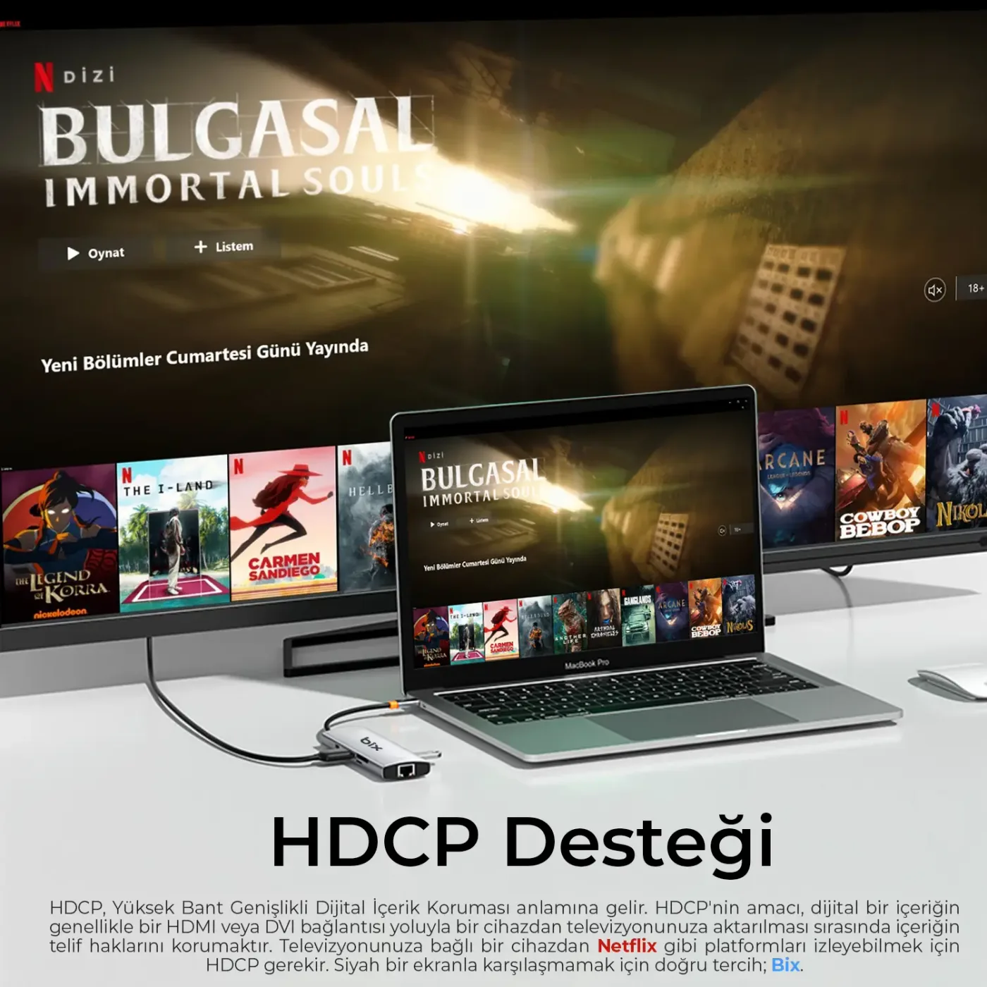 BX10HB-PRO Type-C Kart Okuyucu 4K/60Hz HDMI 1000Mbps — görsel 6