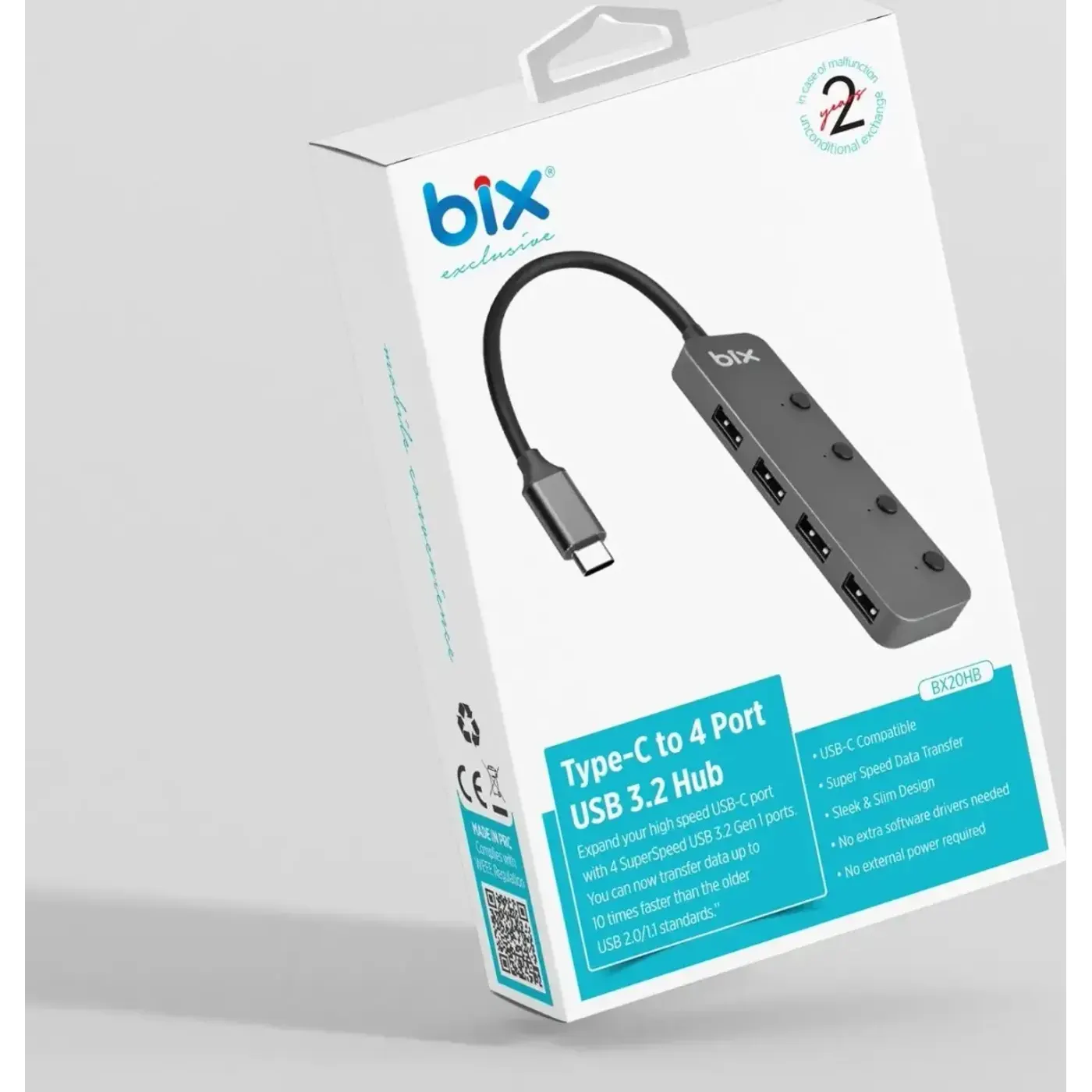 BX20HB Type-C to 4 Port USB 3.2 Hub Çoklayıcı — görsel 4