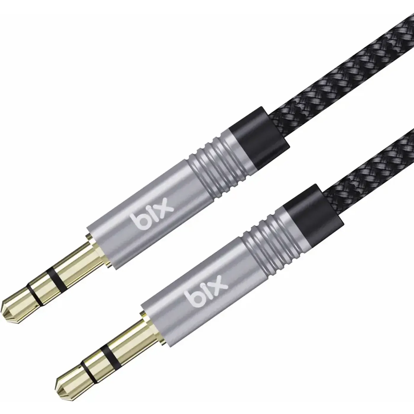 BXAU101 3.5mm Erkek to Erkek Örgülü TRS Stereo Aux Ses — görsel 2