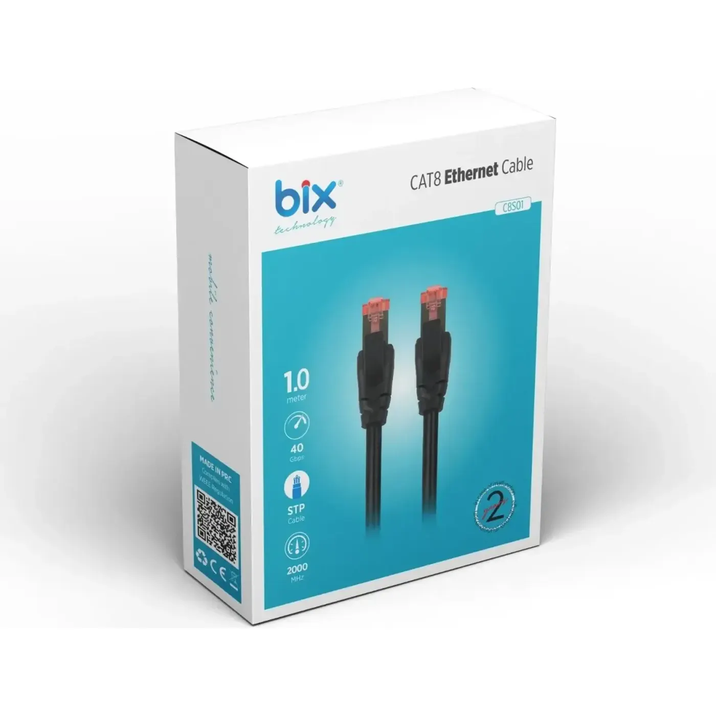 Bix Cat8 40Gbps Veri Aktarım 2000MHz STP Ethernet — görsel 2