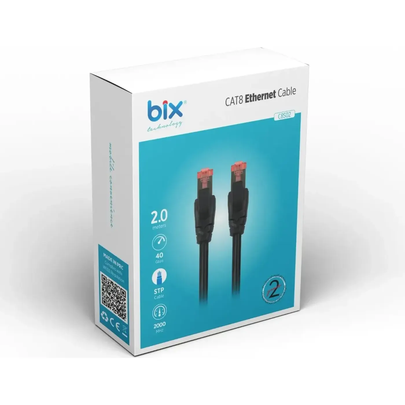 Bix Cat8 40Gbps Veri Aktarım 2000MHz STP Ethernet — görsel 2