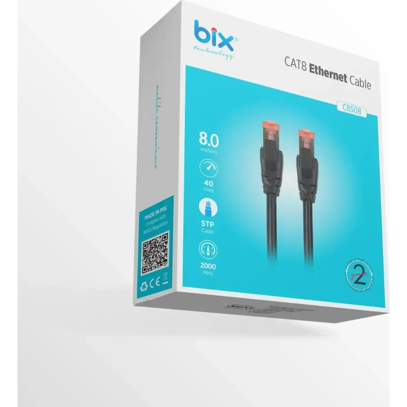 Bix Cat8 40Gbps Veri Aktarım 2000MHz STP Ethernet — görsel 2
