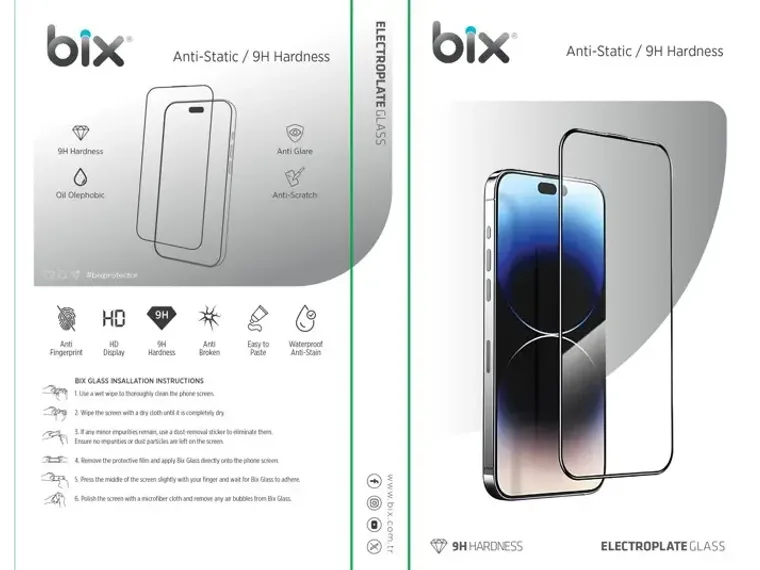 Bix Electroplate Glass – 9H Sertlikte Ekran Koruyucu — görsel 2