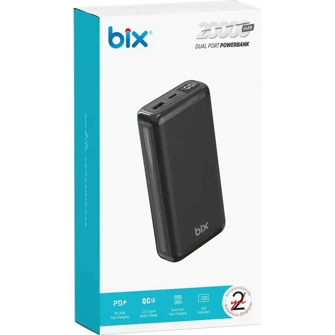 BXPB204 20000mAh USB-A 22.5W ve Type-C PD 20W Powerbank — görsel 4
