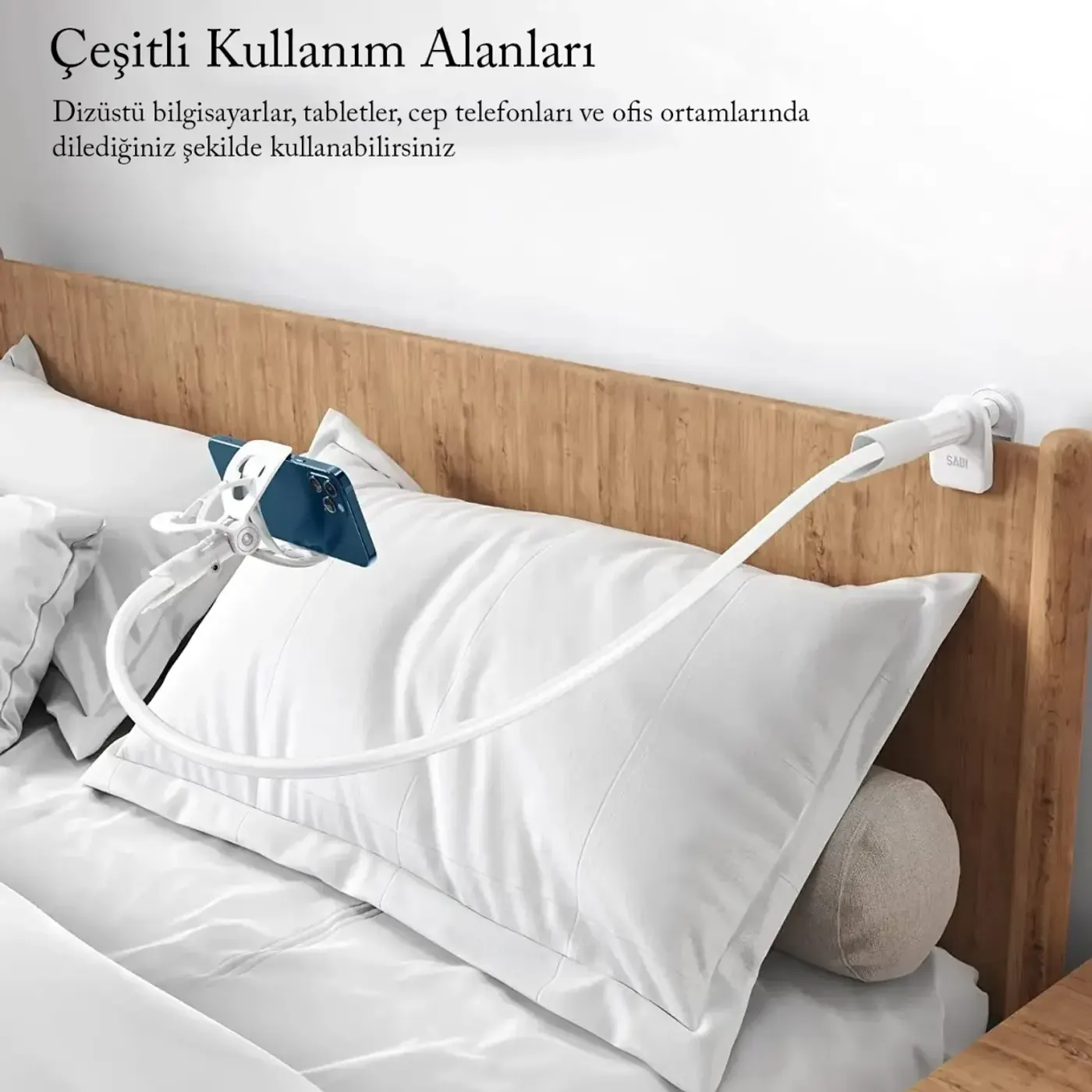 Bix Saiji IVY-85 Akrobat Esnek Telefon Tutucu Beyaz — görsel 3