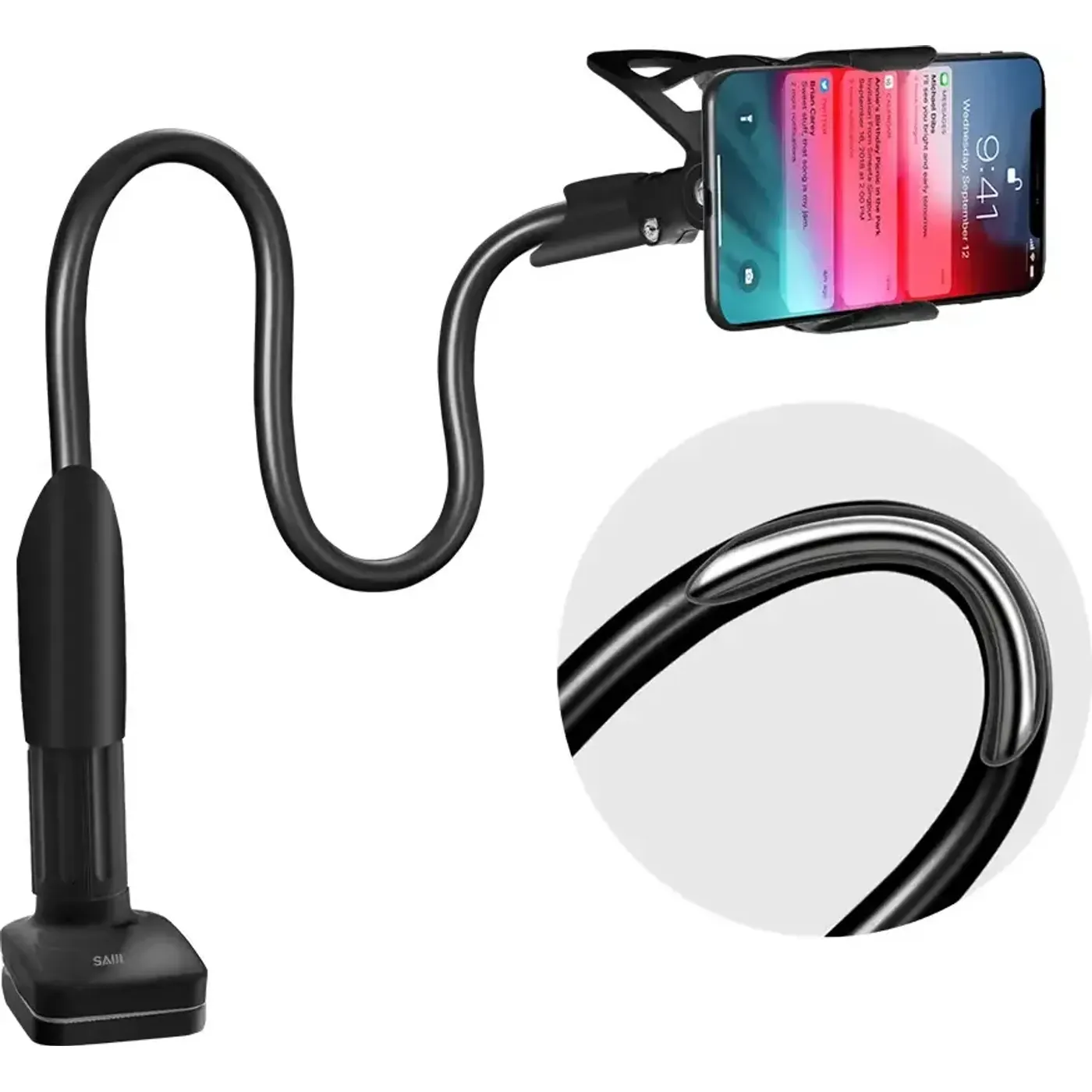 Bix Saiji IVY-85 Akrobat Esnek Telefon Tutucu Siyah — görsel 3