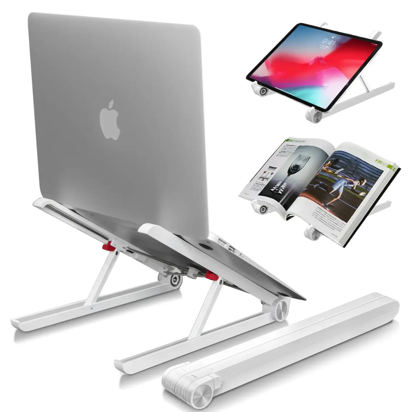 Bix Saiji X1 Alüminyum Notebook Laptop Standı Beyaz — görsel 5