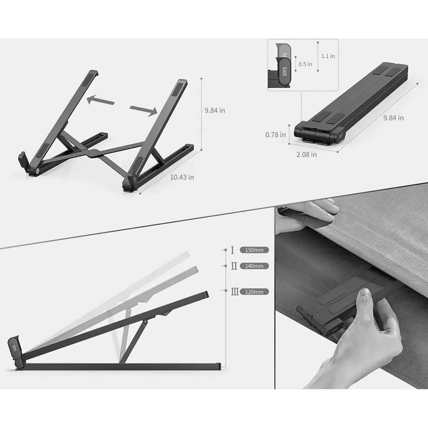 Bix Saiji X2 Taşıma Çantalı Alüminyum Notebook Laptop — görsel 5
