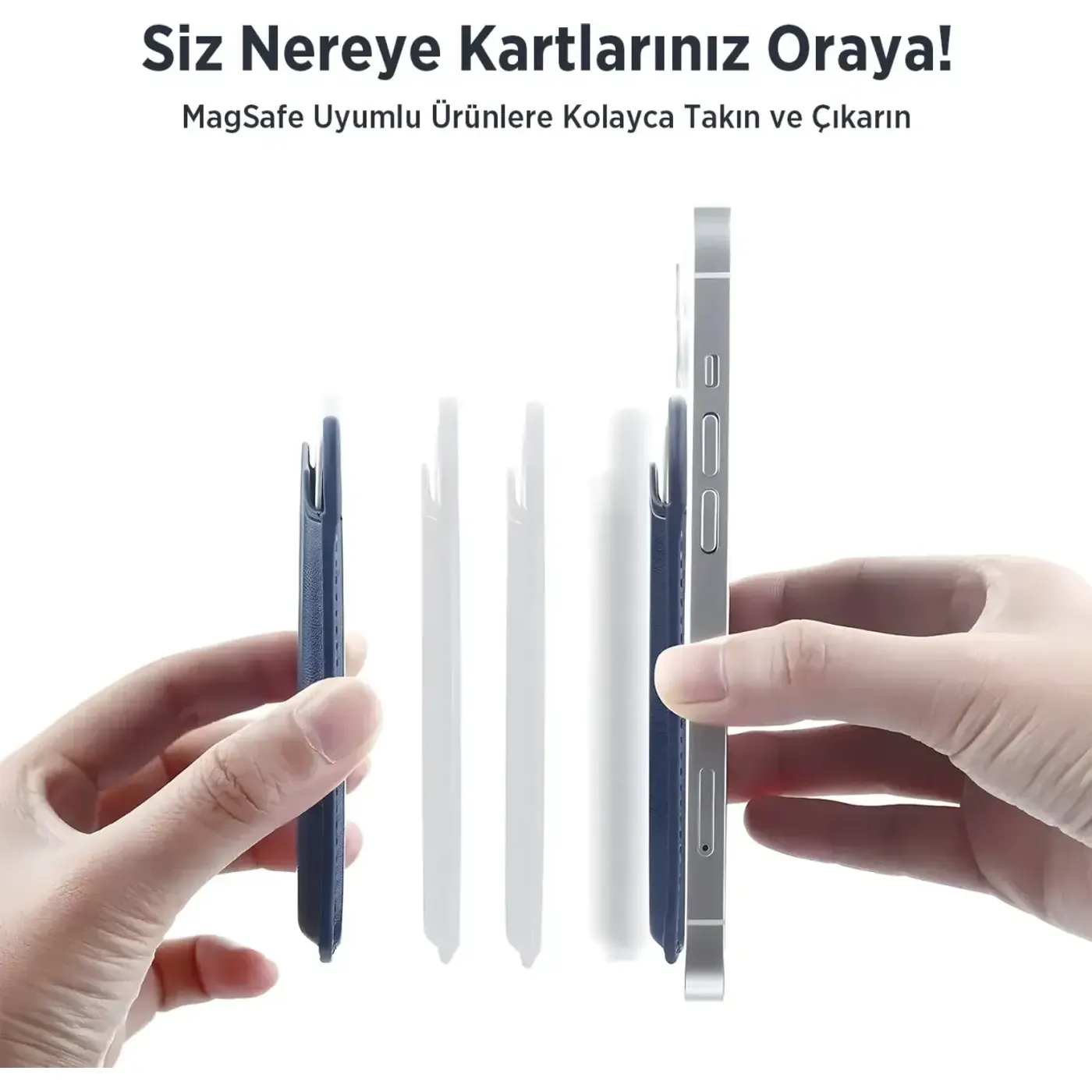 Bix TMW1 Magsafe Uyumlu Kartlık Özellikli Manyetik Deri — görsel 5