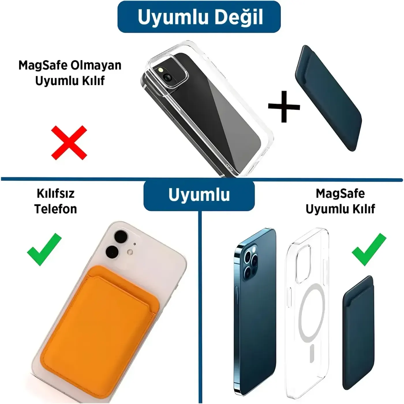 Bix TMW1 Magsafe Uyumlu Kartlık Özellikli Manyetik Deri — görsel 6