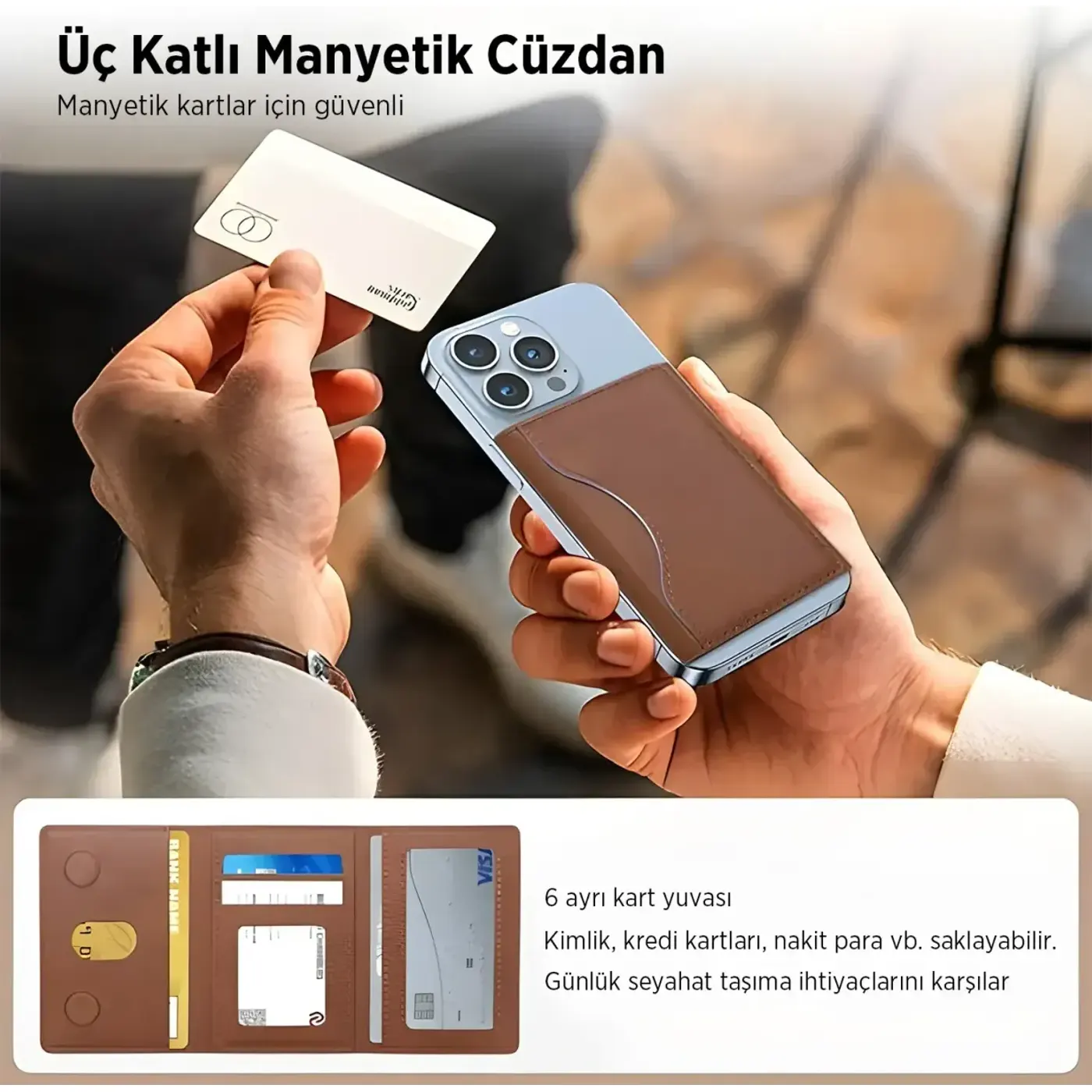 Bix TMW3 MagSafe Uyumlu, Slim Tutuş ve Çoklu Kart — görsel 6