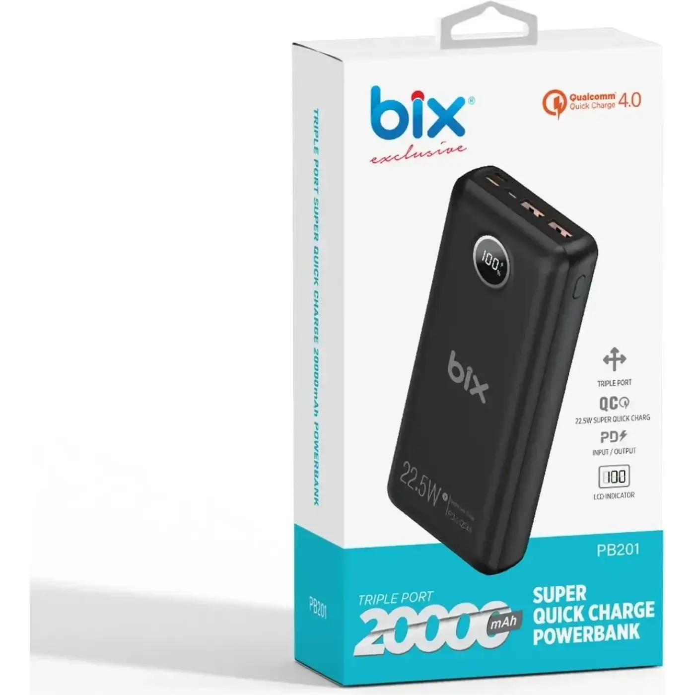 PB201 Üç Portlu 20000mAh 22.5W Hızlı Şarj 4.0 PowerBank — görsel 4