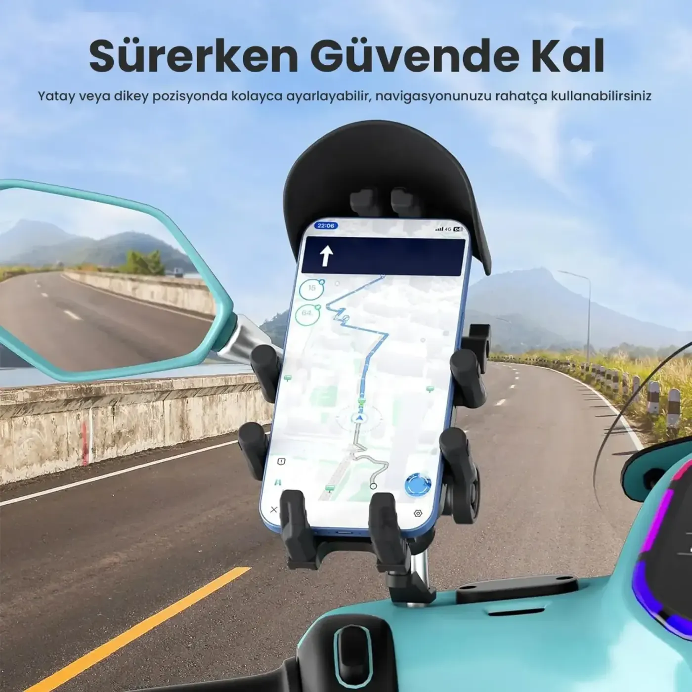 BMPH05 Güneş ve Yağmur Korumalı Ayna Bağlantılı 360° — görsel 4