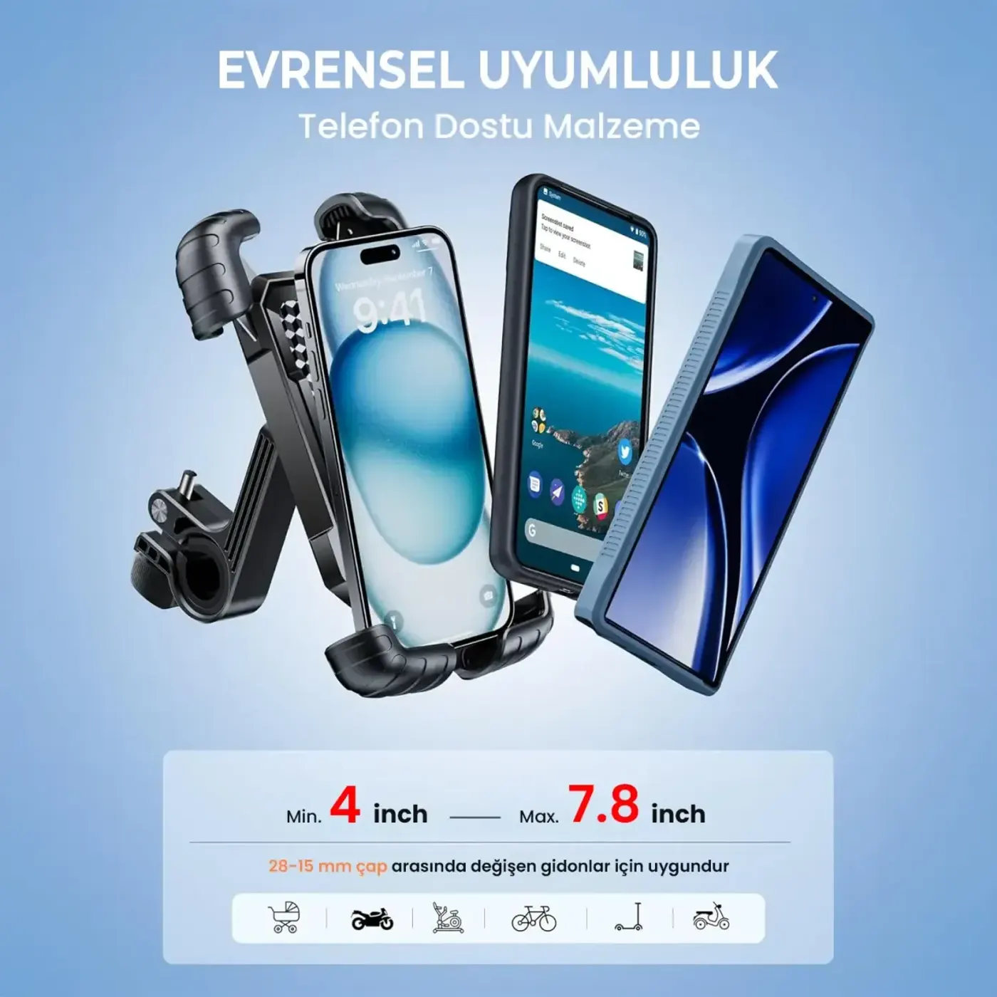 BPH02 360° Derece Ayarlanabilen Gidon Bağlantılı Tutucu — görsel 3