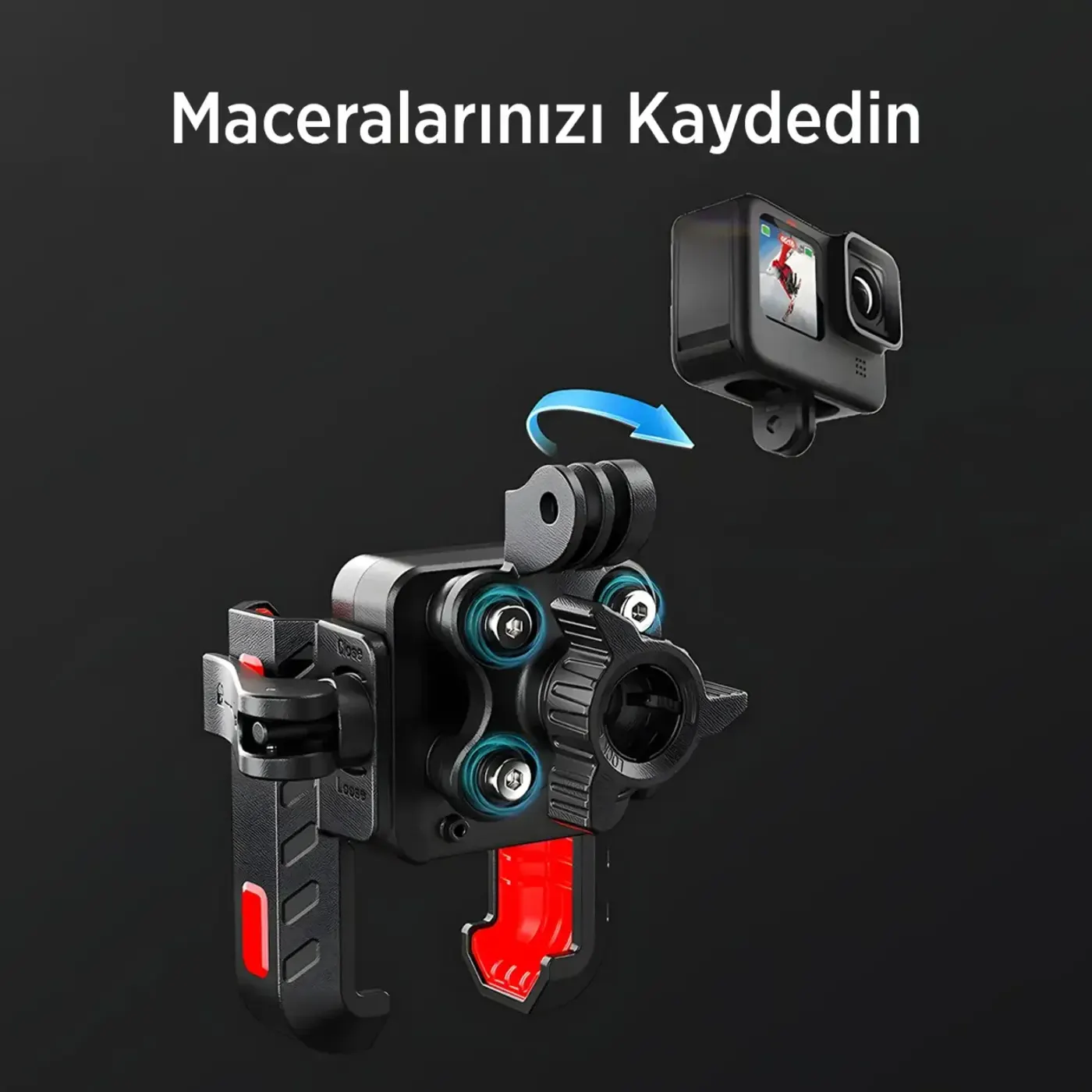 BPH03 Gidon Bağlantılı 360° Derece Ayarlanabilir Tutucu — görsel 5