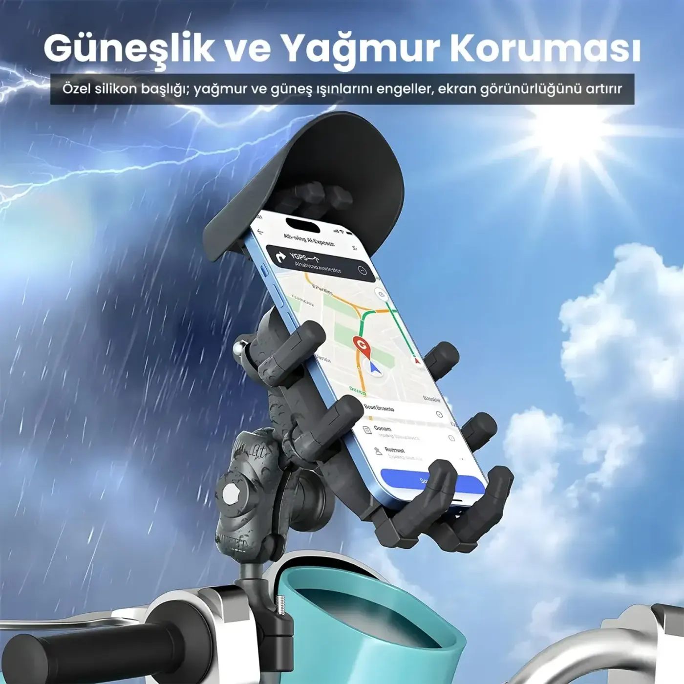BPH05 Güneş ve Yağmur Korumalı Gidon Bağlantılı 360° — görsel 6