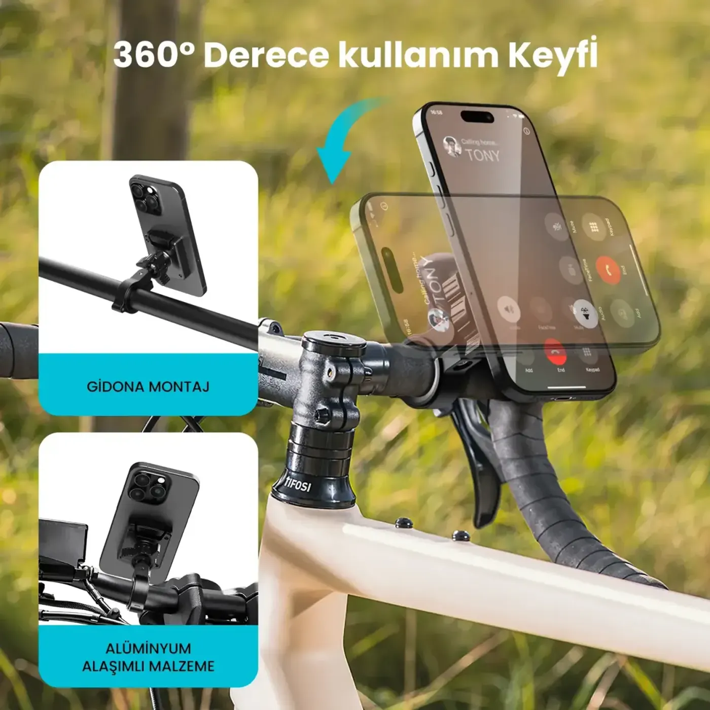 BPH06 Gidon Bağlantılı 360° Derece Ayarlanabilir Tutucu — görsel 3