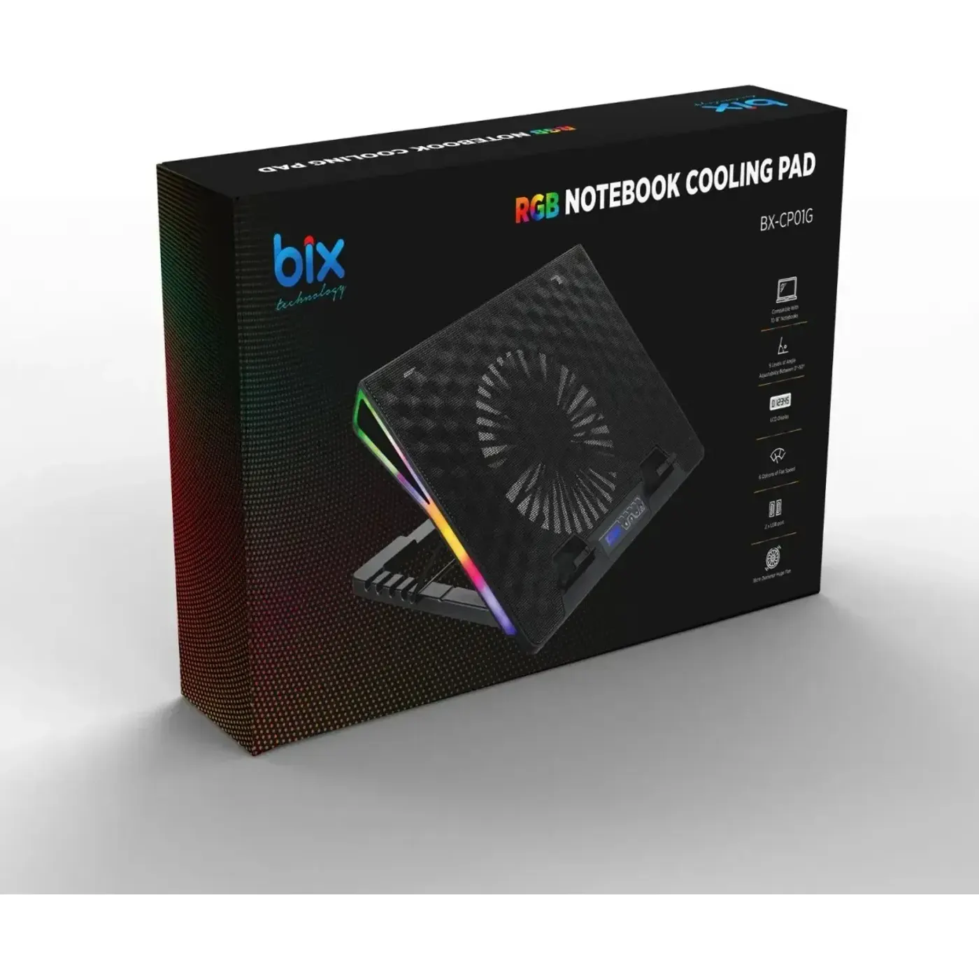 BX-CP01G RGB Aydınlatmalı Gaming Notebook Soğutucu — görsel 4