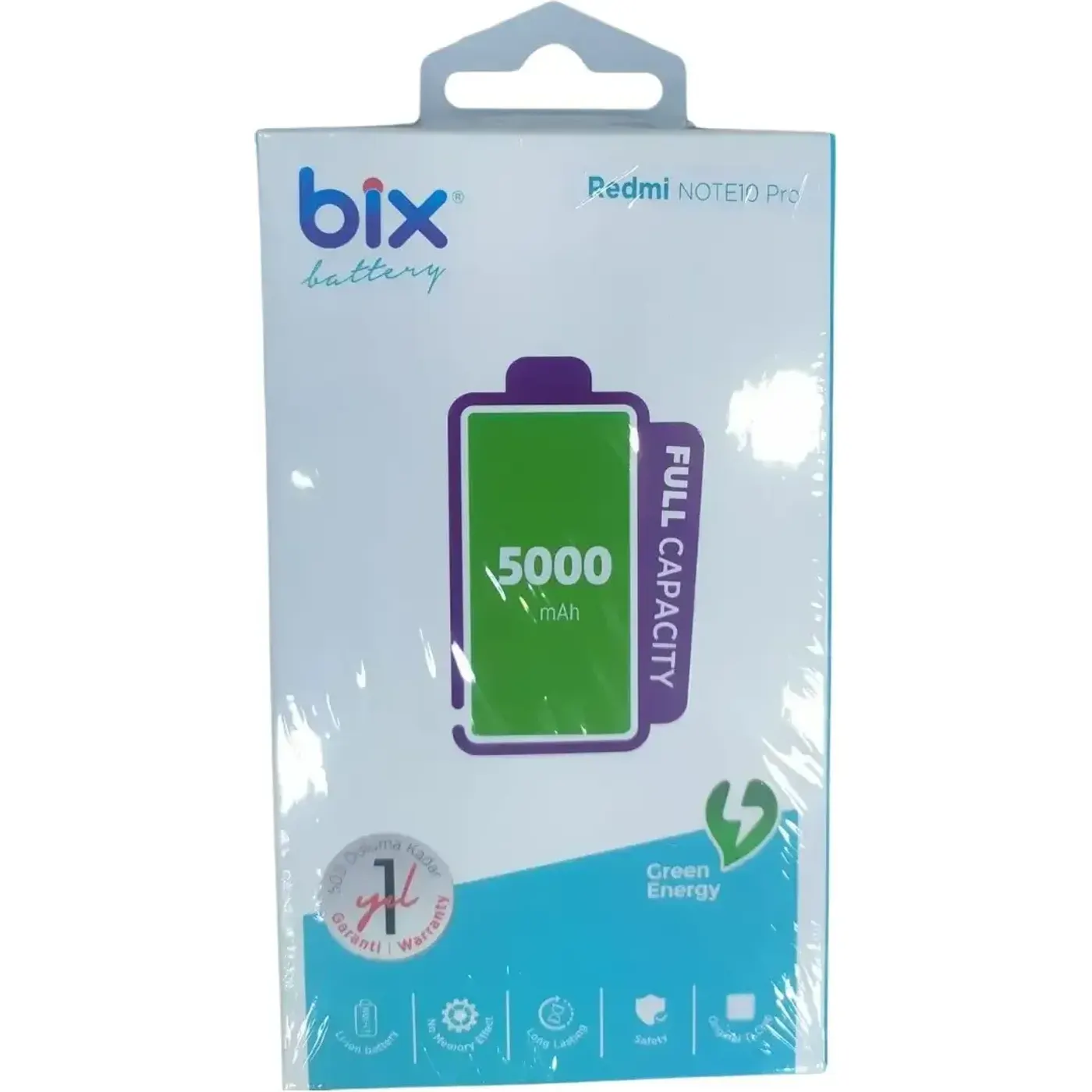 Bix Xiaomi Redmi Note 10 Pro için 5000mAh Batarya