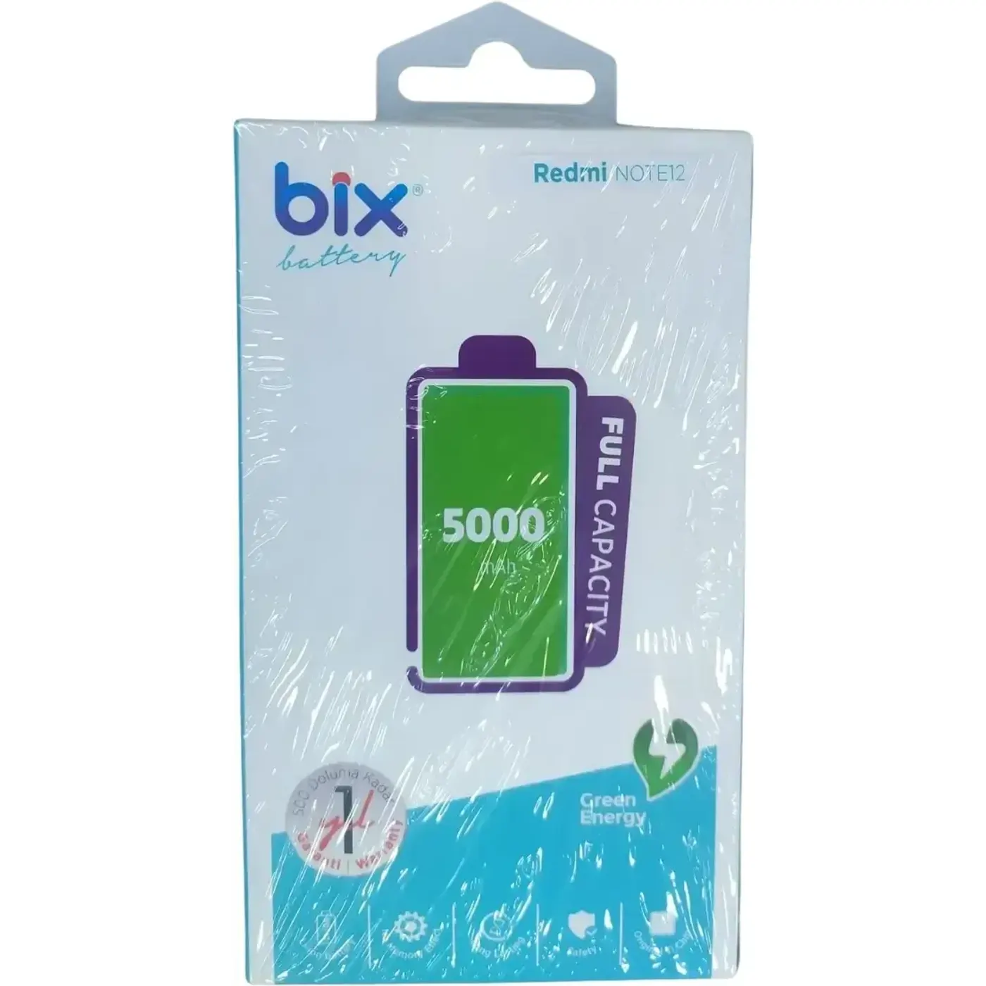 Bix Xiaomi Redmi Note 12 için 5000mAh Batarya