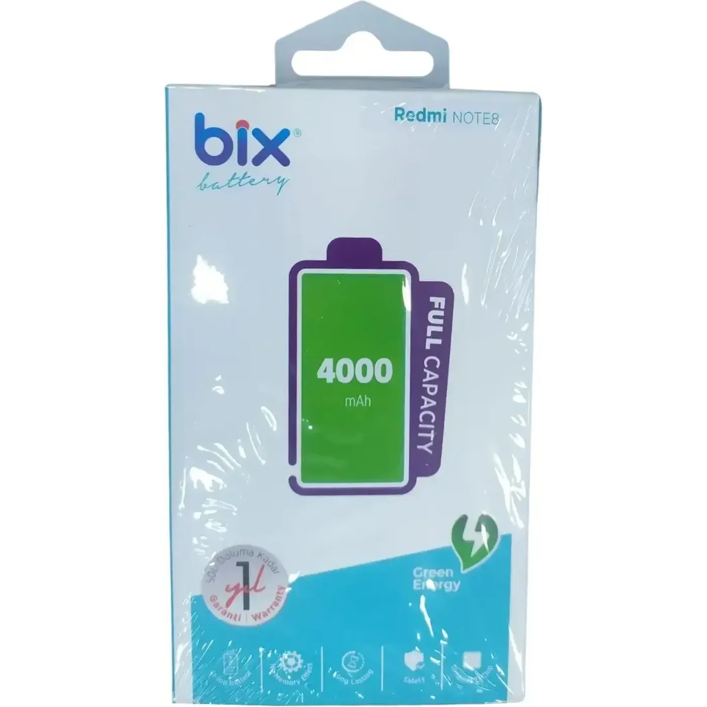 Bix Xiaomi Redmi Note 8 için 4000mAh Kapasiteli Batarya