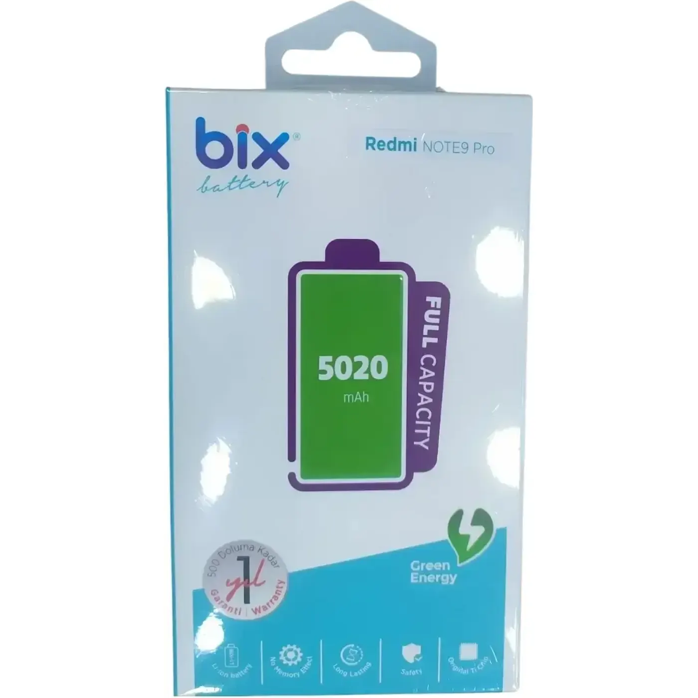 Bix Xiaomi Redmi Note 9 Pro için 5020mAh Batarya