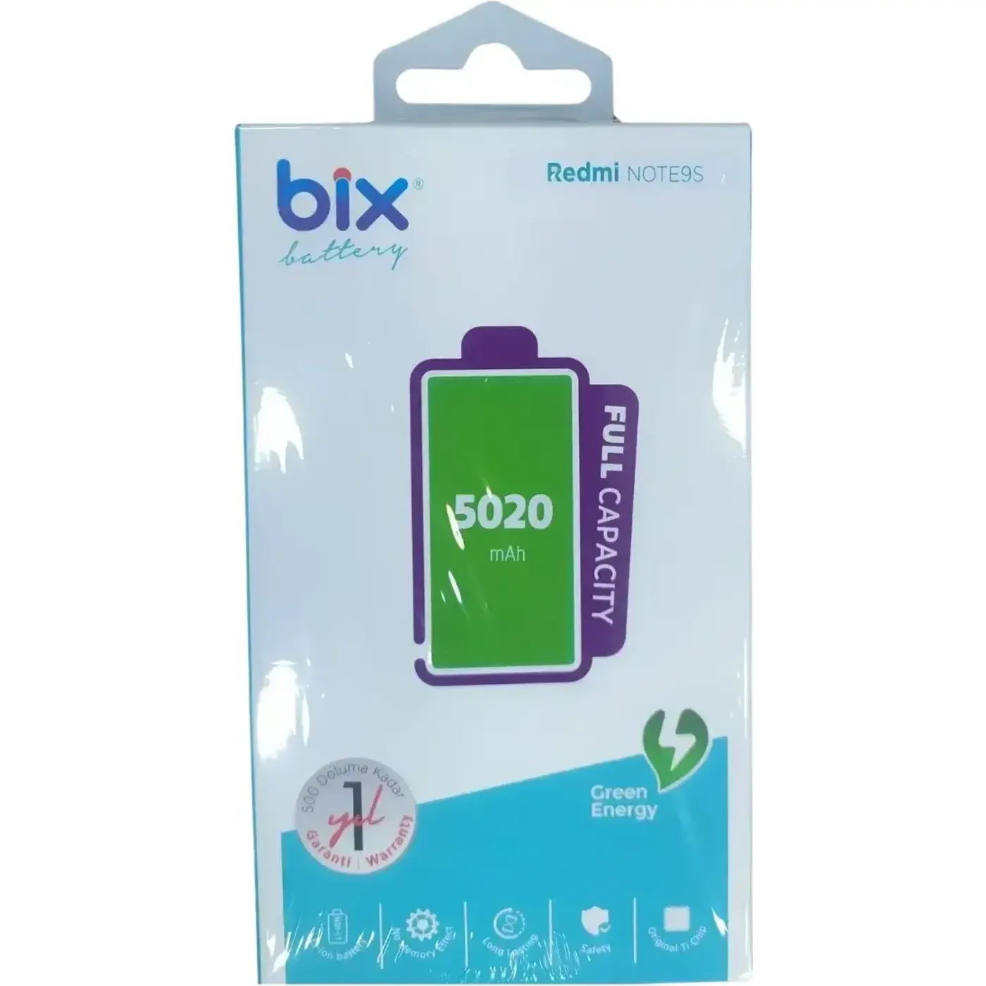 Bix Xiaomi Redmi Note 9S için 5020mAh Batarya