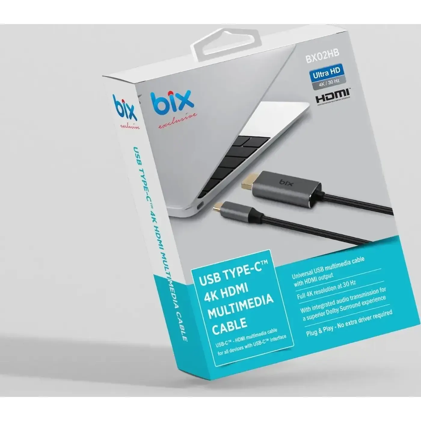 BX02HB USB-C to 4K@30Hz HDMI Kablo 1.8 metre Windows — görsel 6