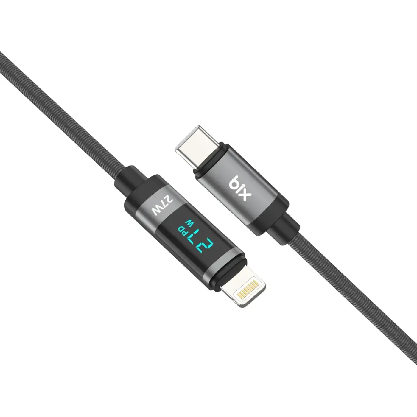 BX06CL Type-C to Lightning iPhone 27W Örgülü LED — görsel 2