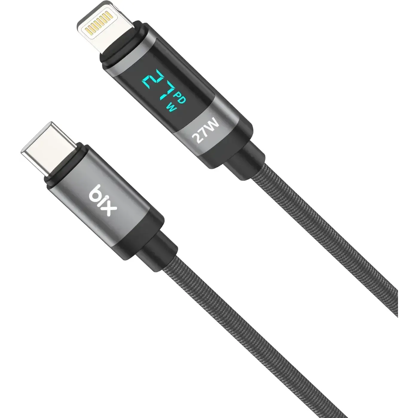 BX06CL Type-C to Lightning iPhone 27W Örgülü LED — görsel 3