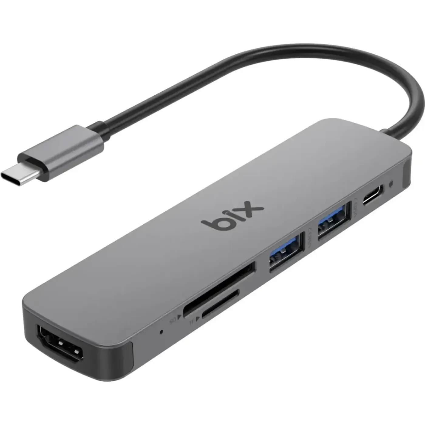 BX09HB Type-C to 2*USB 3.2 4K/30Hz HDMI SD TF Kart — görsel 2