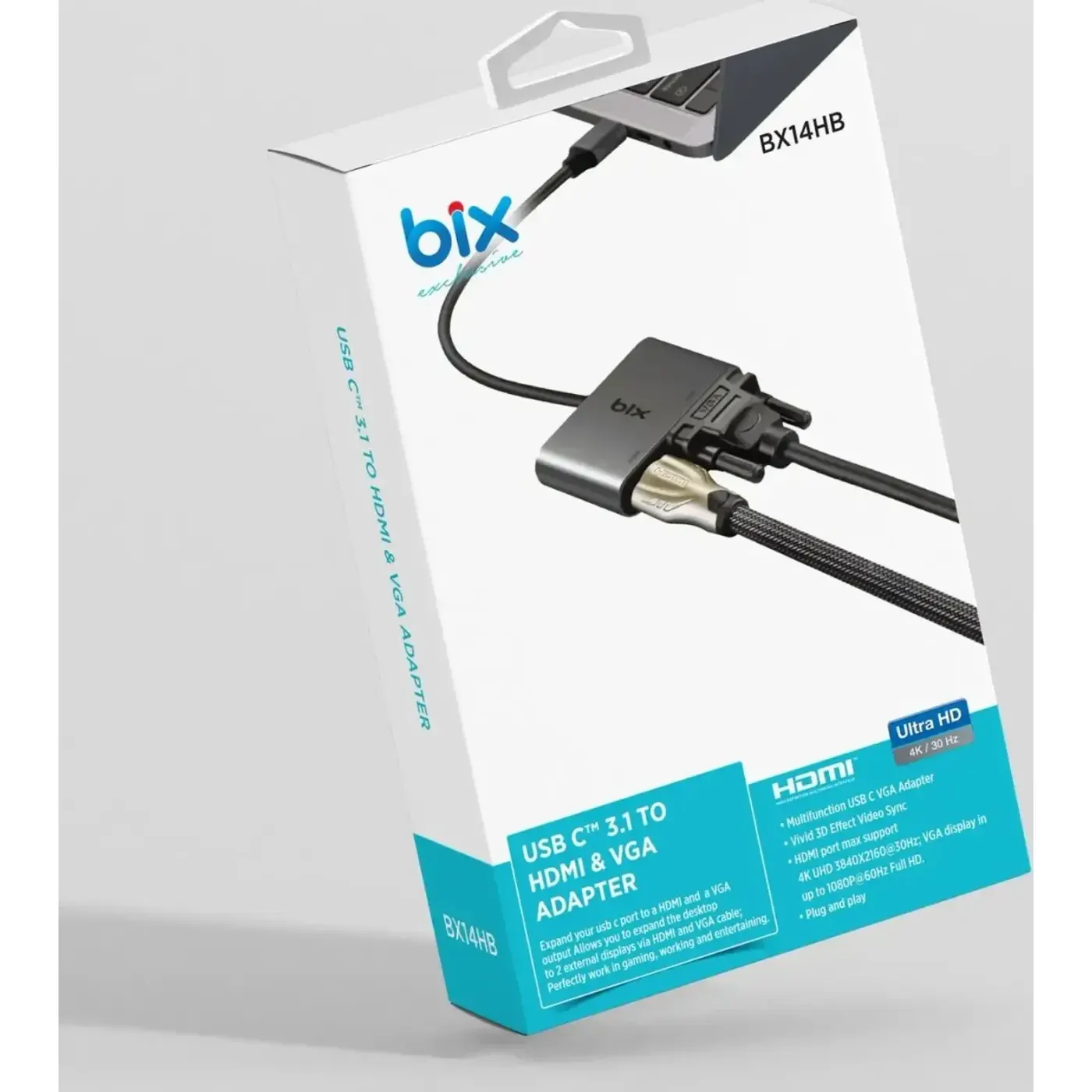 BX14HB Type-C 3.1 HDMI & VGA Dönüştürücü Adaptör — görsel 3