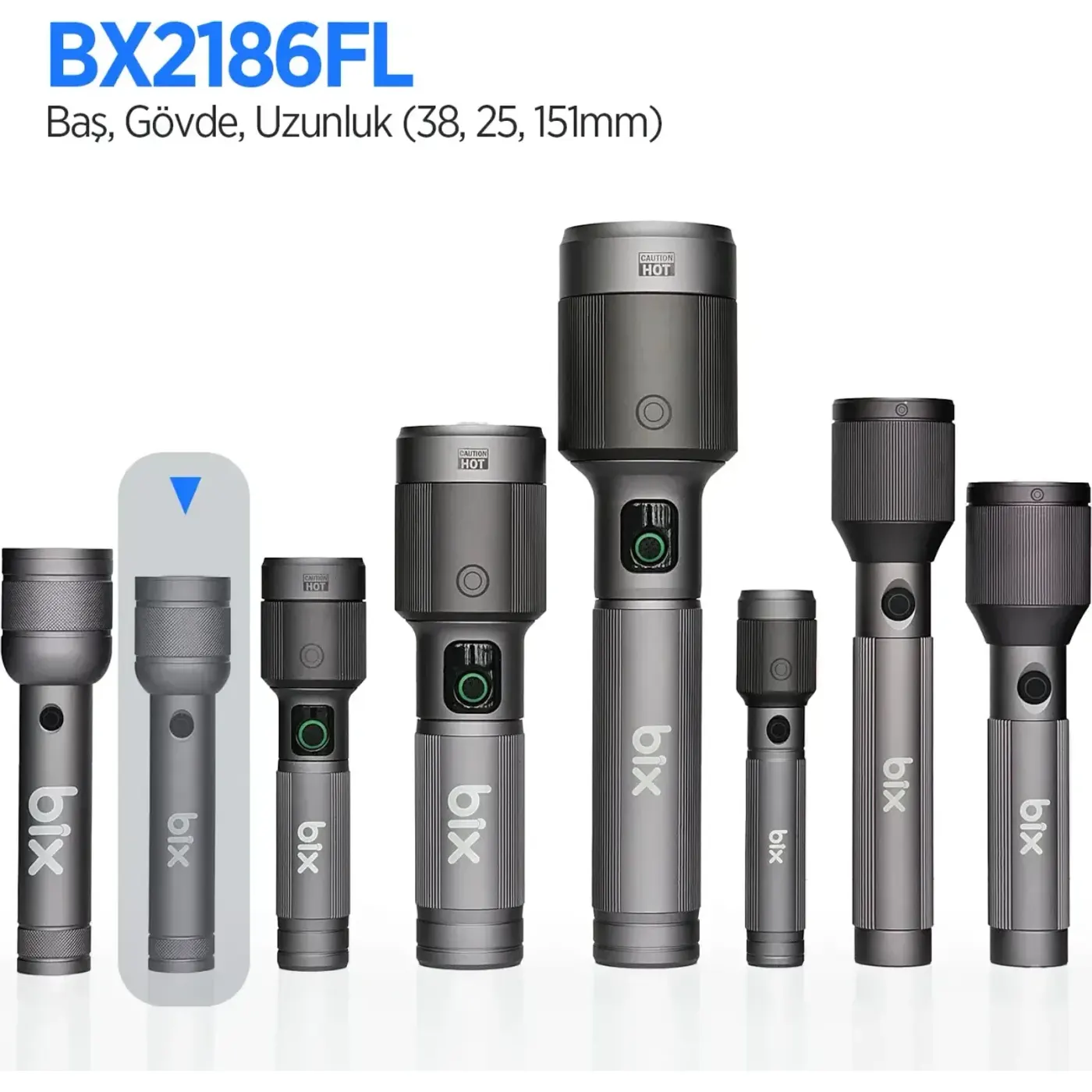 Flashlight BX2186FL 3W LED, Max. 910 Lümen Feneri — görsel 3