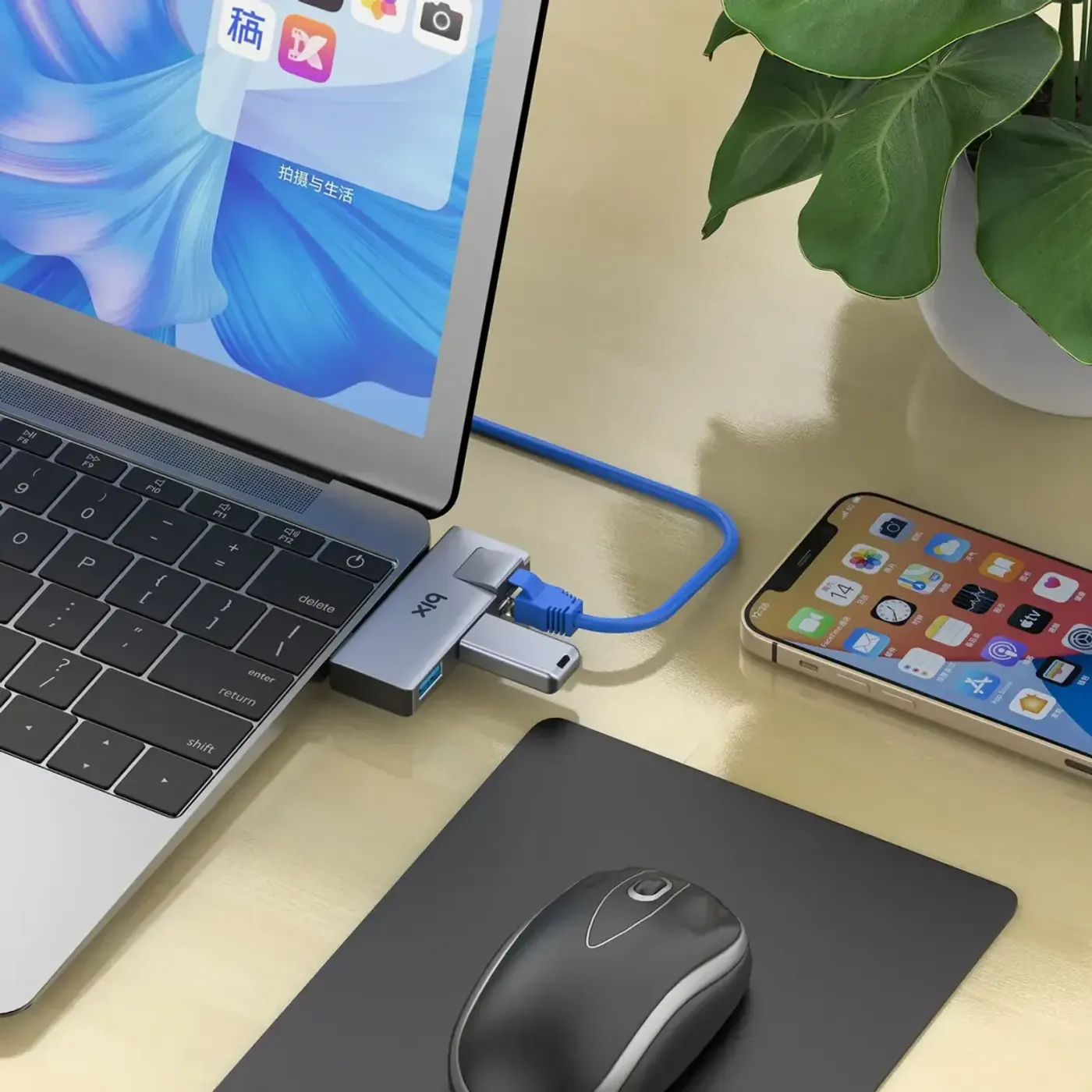 BX22HB USB to USB 3.2 USB 2.0 RJ45 Dönüştürücü Adaptör — görsel 4