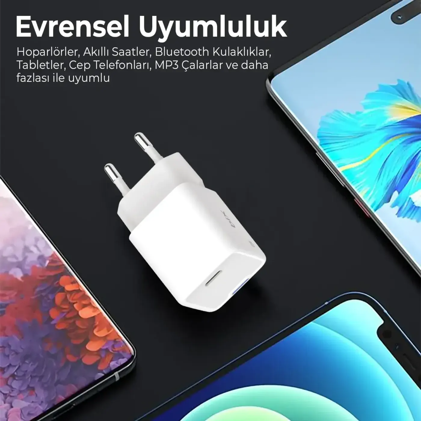 BX30C GaN 30W Type-C PD Akım Korumalı ve LED Göstergeli — görsel 3