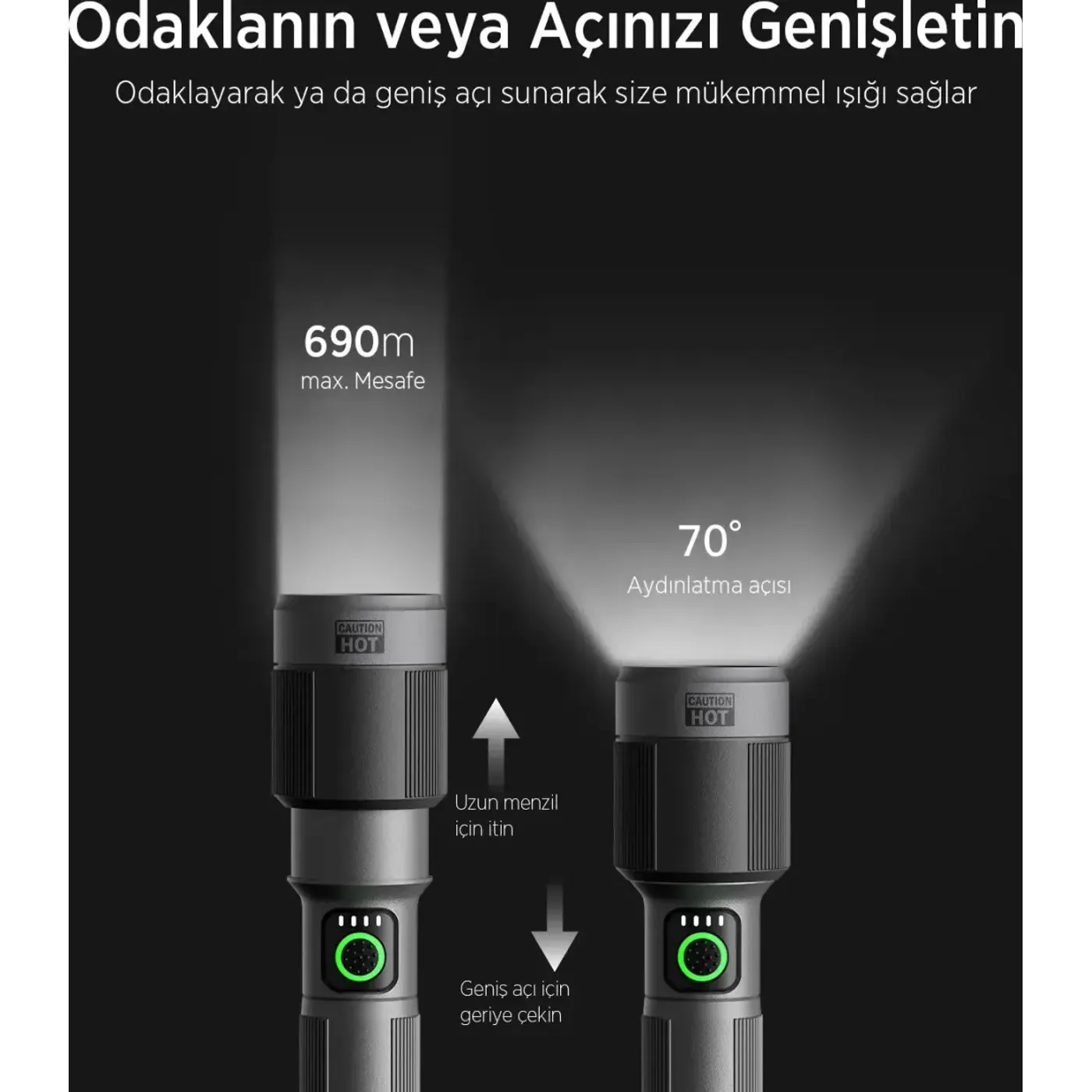 Flashlight BX5141FL 30W LED, Max. 1800 Lümen Feneri — görsel 3