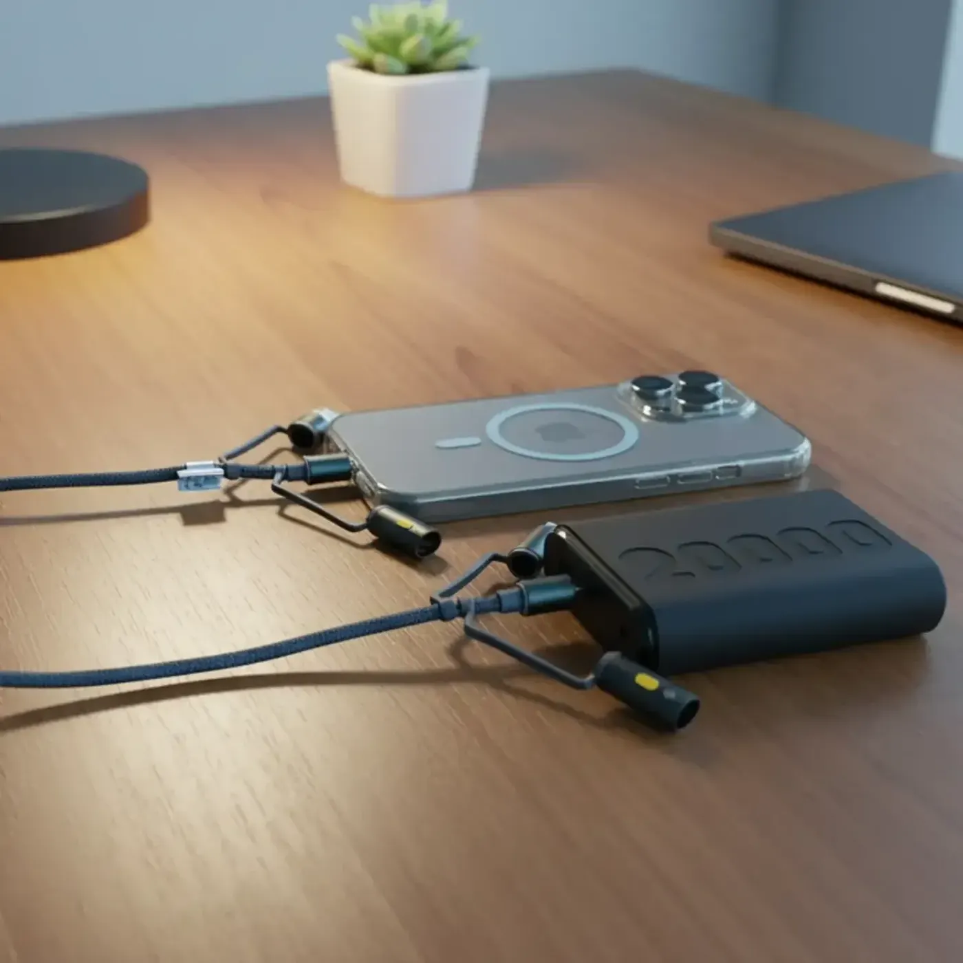 BX6IN1C 60W Type-C & Lightning & USB-A Kablosu — görsel 4