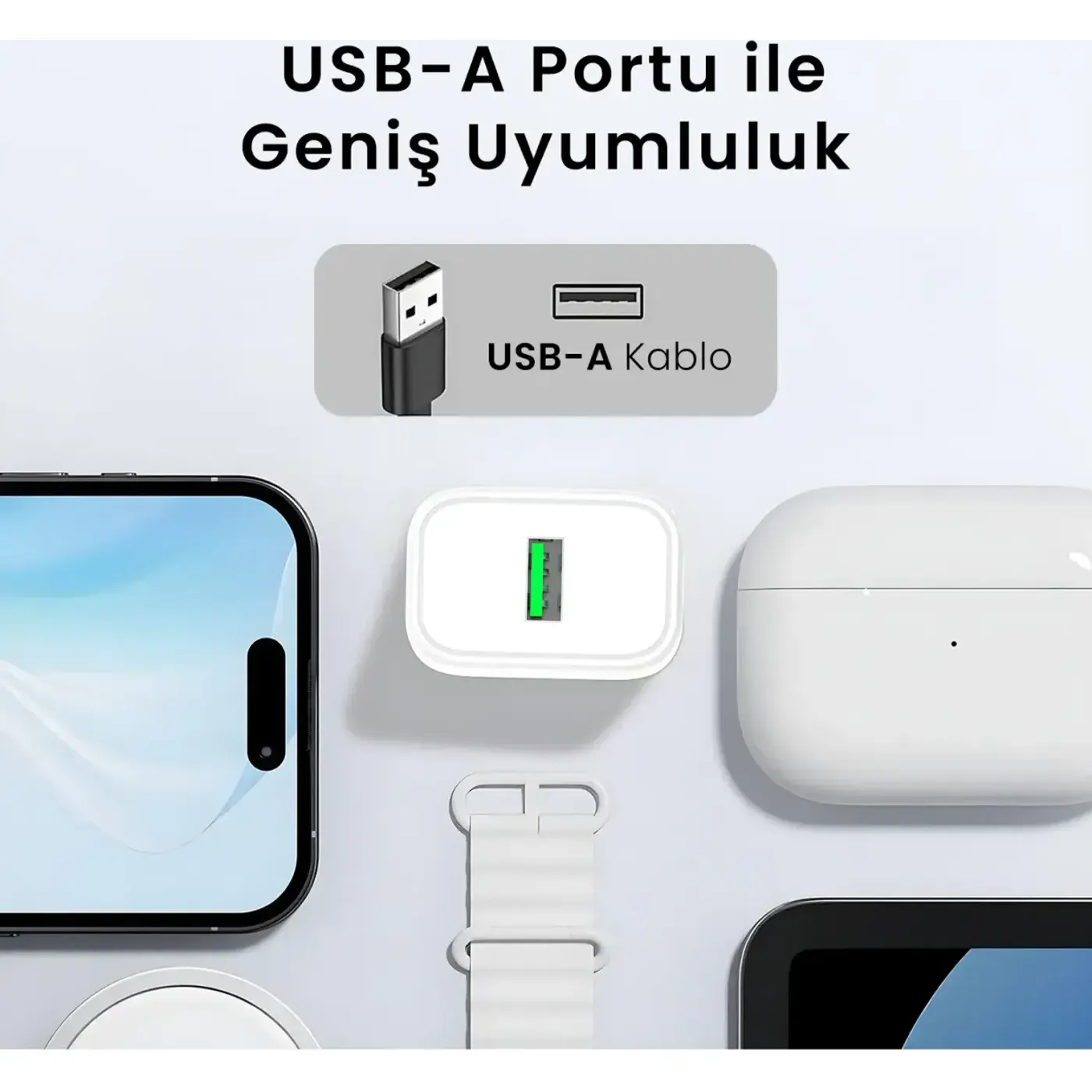 BXA1TA 10W 5V 2.1A USB-A Akıllı Çipli ve Kısa Şarj — görsel 6