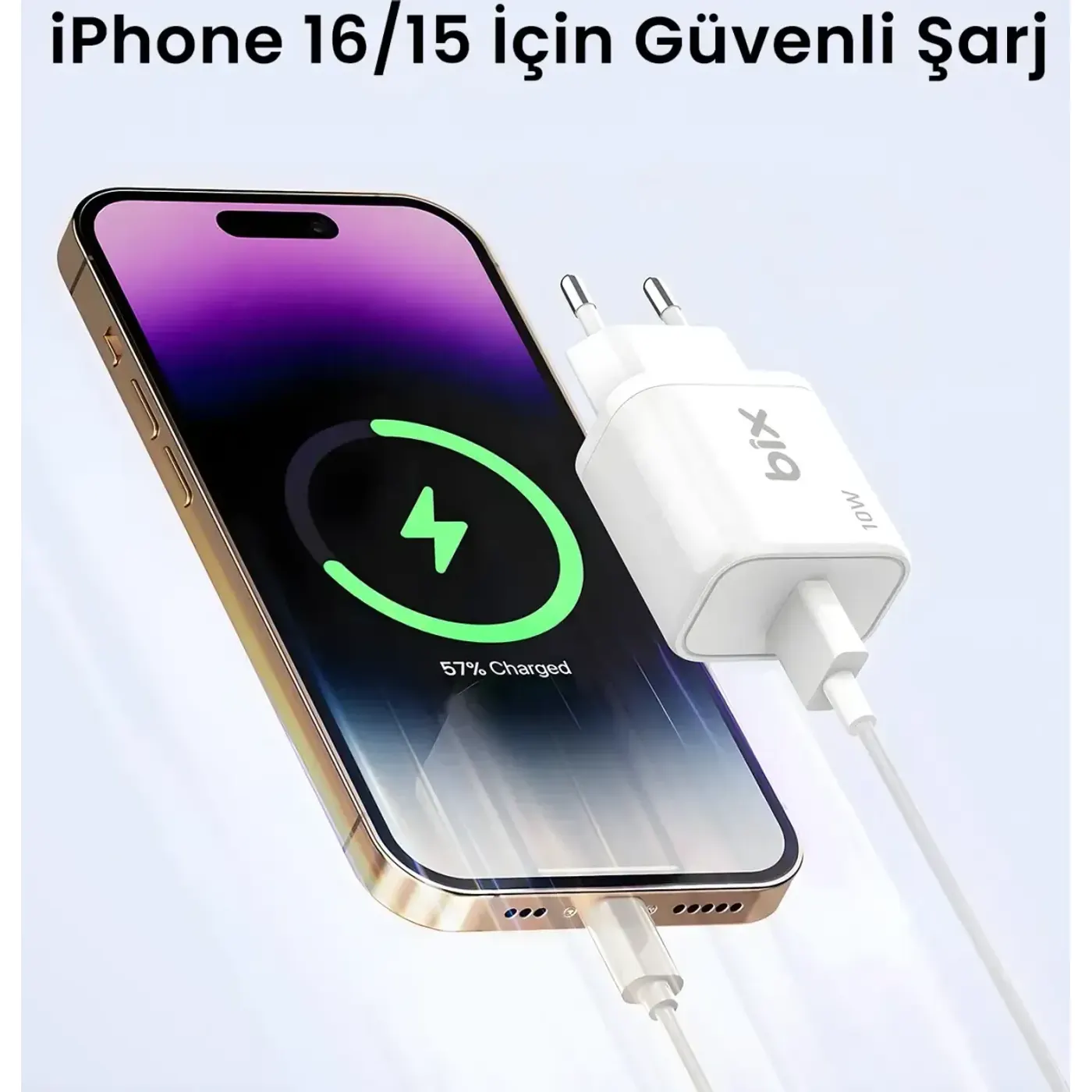 BXAC10 10W 5V 2.1A USB-A Akıllı Çipli ve Kısa Şarj — görsel 4