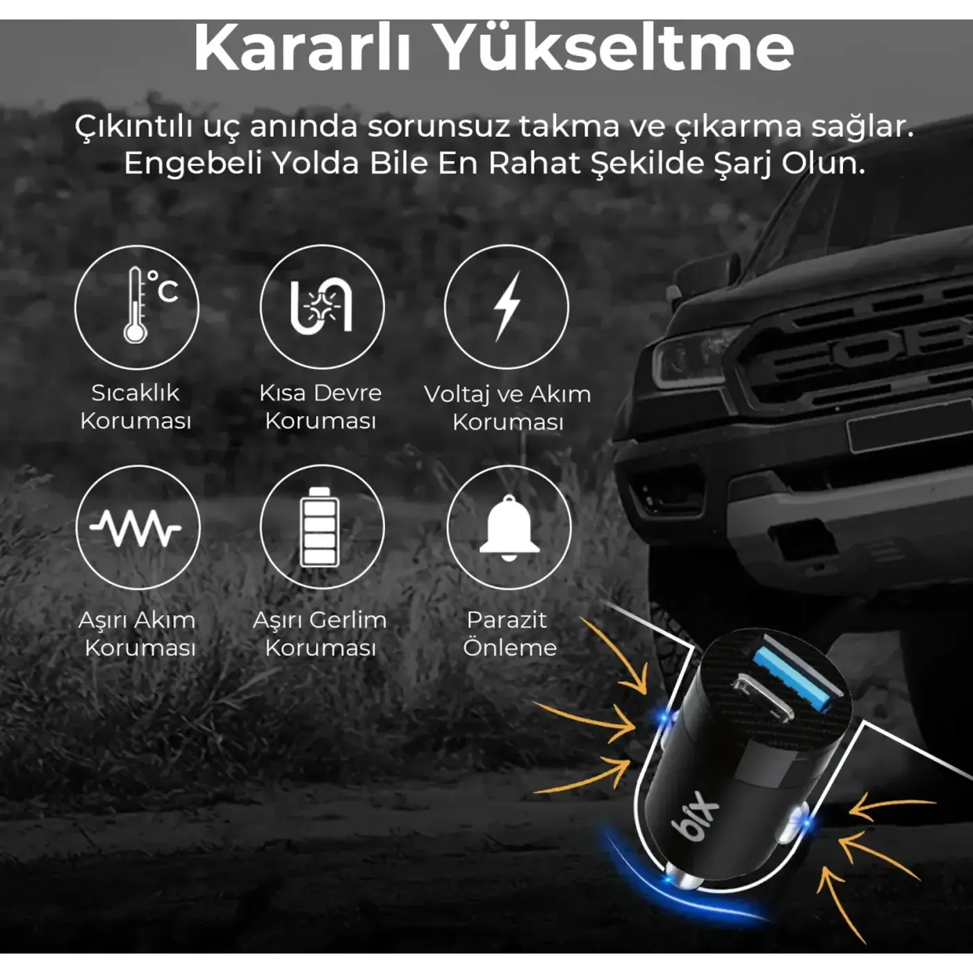 BXAC65C 65W PD Type-C & USB-A Çift Portlu Şarj — görsel 3