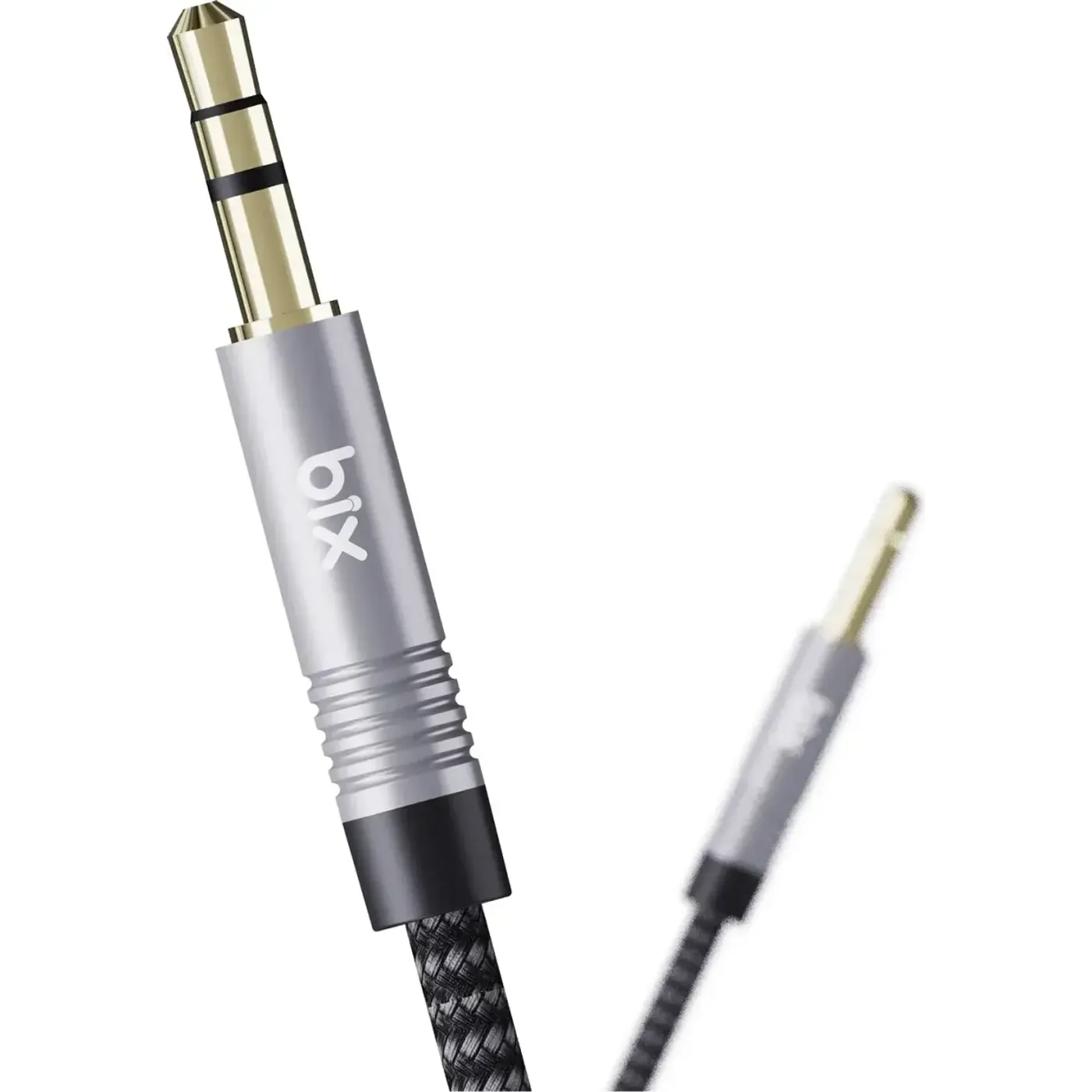 BXAU103 3.5mm Erkek to Erkek Örgülü TRS Stereo Aux Ses — görsel 2