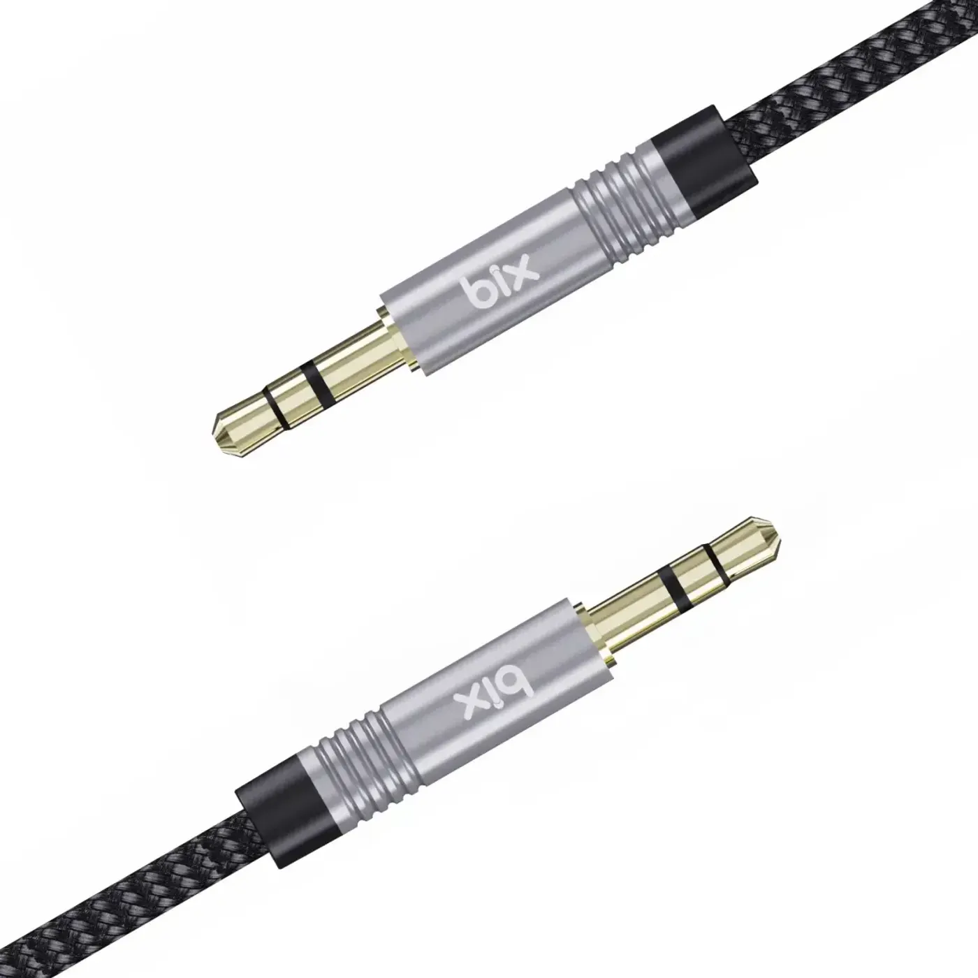 BXAU103 3.5mm Erkek to Erkek Örgülü TRS Stereo Aux Ses — görsel 3