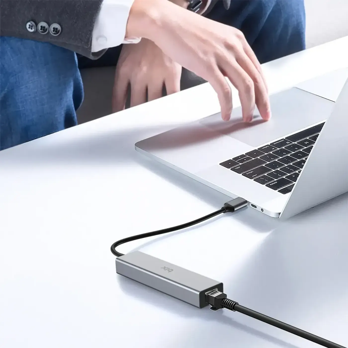 BXC06HB Type-C to USB 3.2 Gigabit Ethernet 3 Portlu — görsel 4