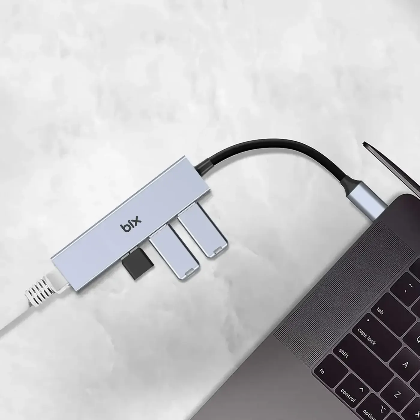 BXC06HB Type-C to USB 3.2 Gigabit Ethernet 3 Portlu — görsel 5