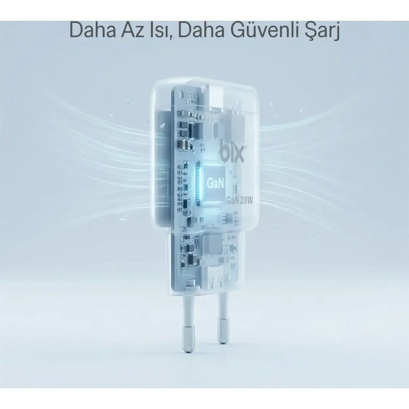 BXC20 GaN Teknolojili Type-C PD 20W Hızlı Şarj Adaptörü — görsel 4