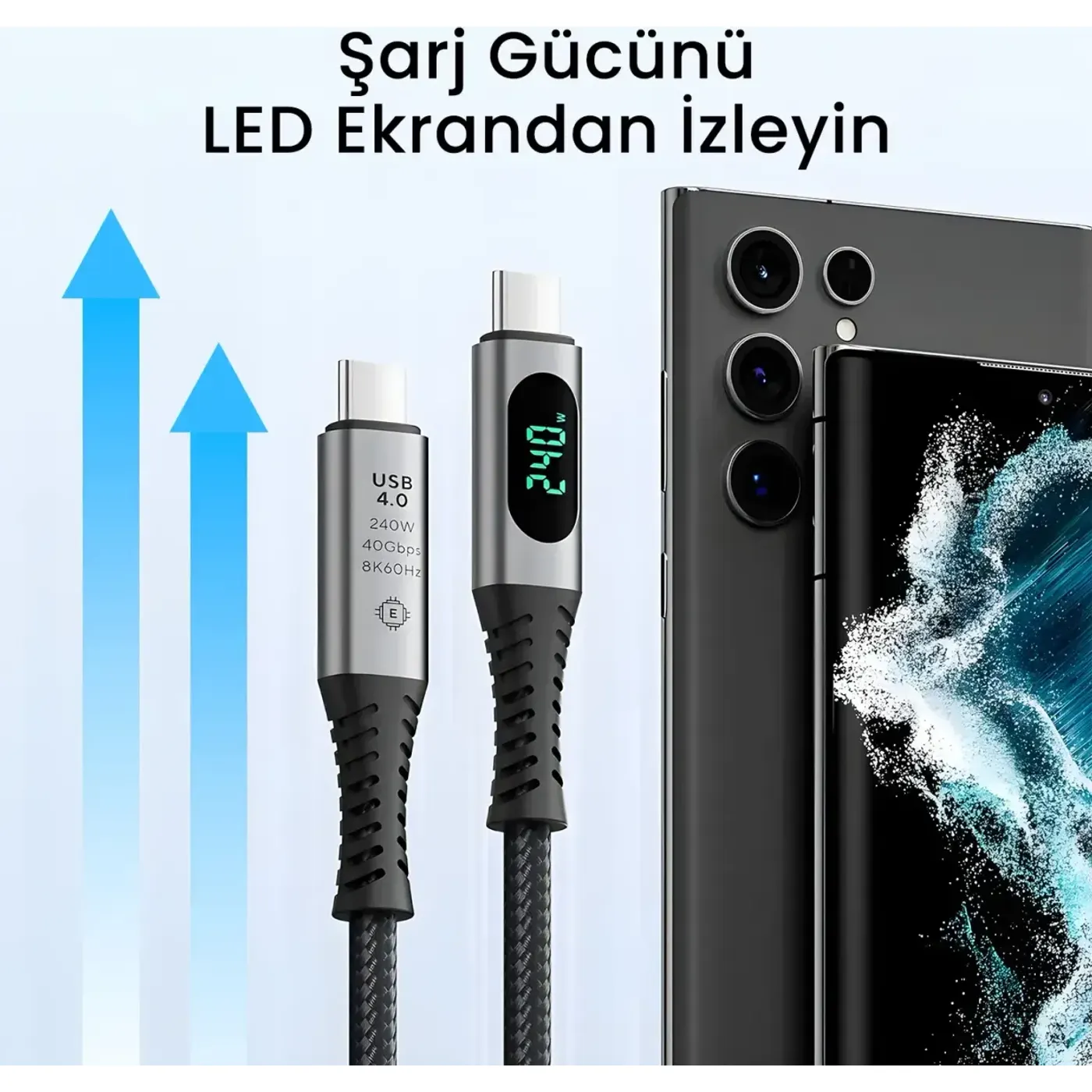 BXCC244 USB4 Thunderbolt 4/3 Uyumlu PD 240W Kablosu — görsel 5
