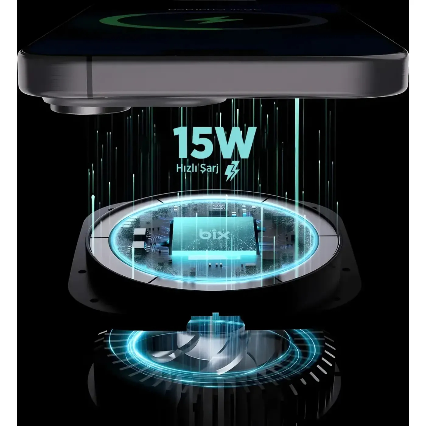 BXCH10 15W Kablosuz Şarj Destekli 180° Ayarlanabilir — görsel 4
